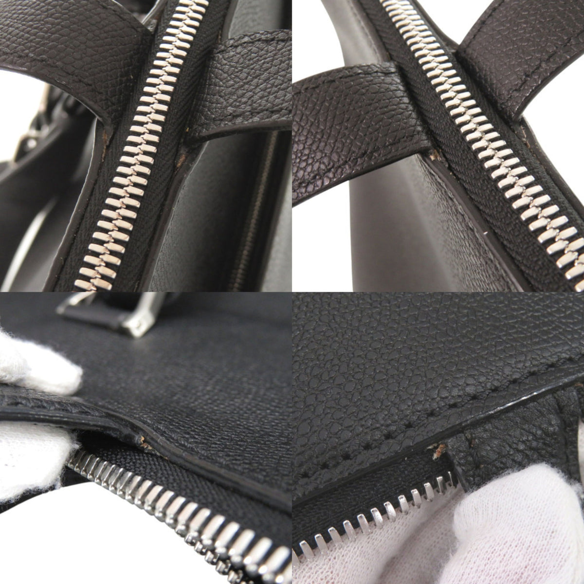 Valextra Black Leather Tote Bag (Pre-Owned)