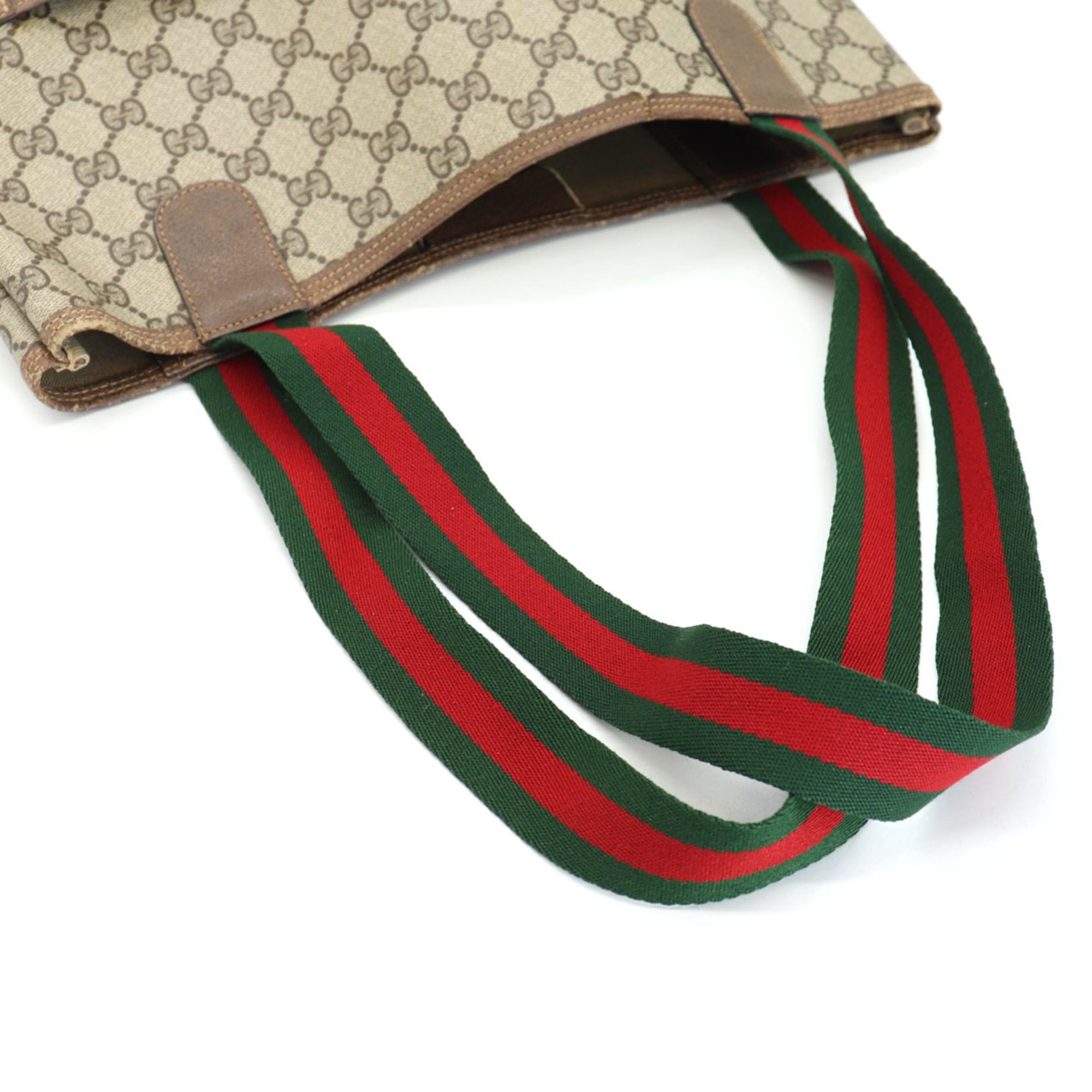 Gucci Beige Gg Supreme Canvas Shoulder Bag Tote Bag (Pre-Owned)