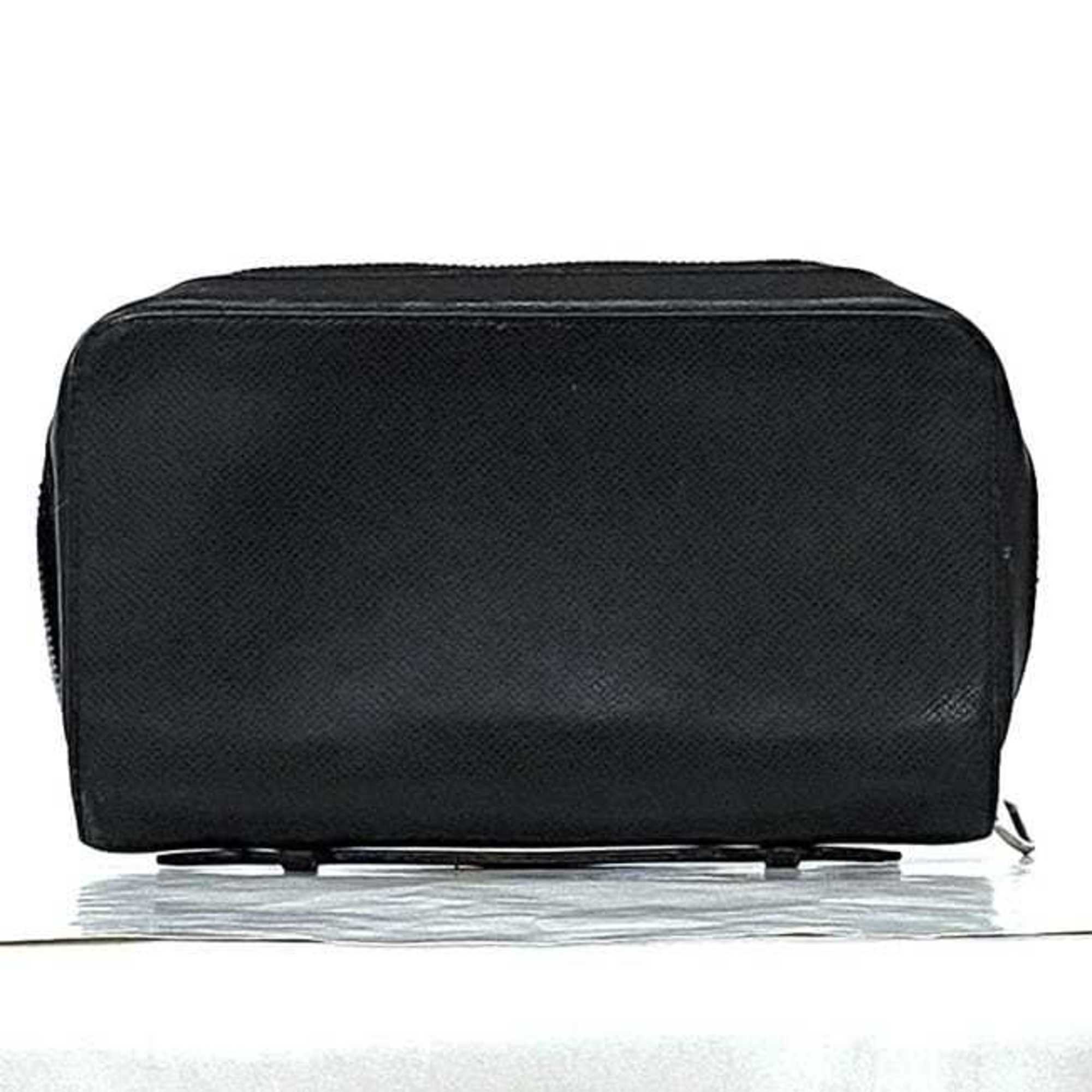 Louis Vuitton Ardoise Black Taiga Leather Long Wallet (Bi-Fold) (Pre-Owned)