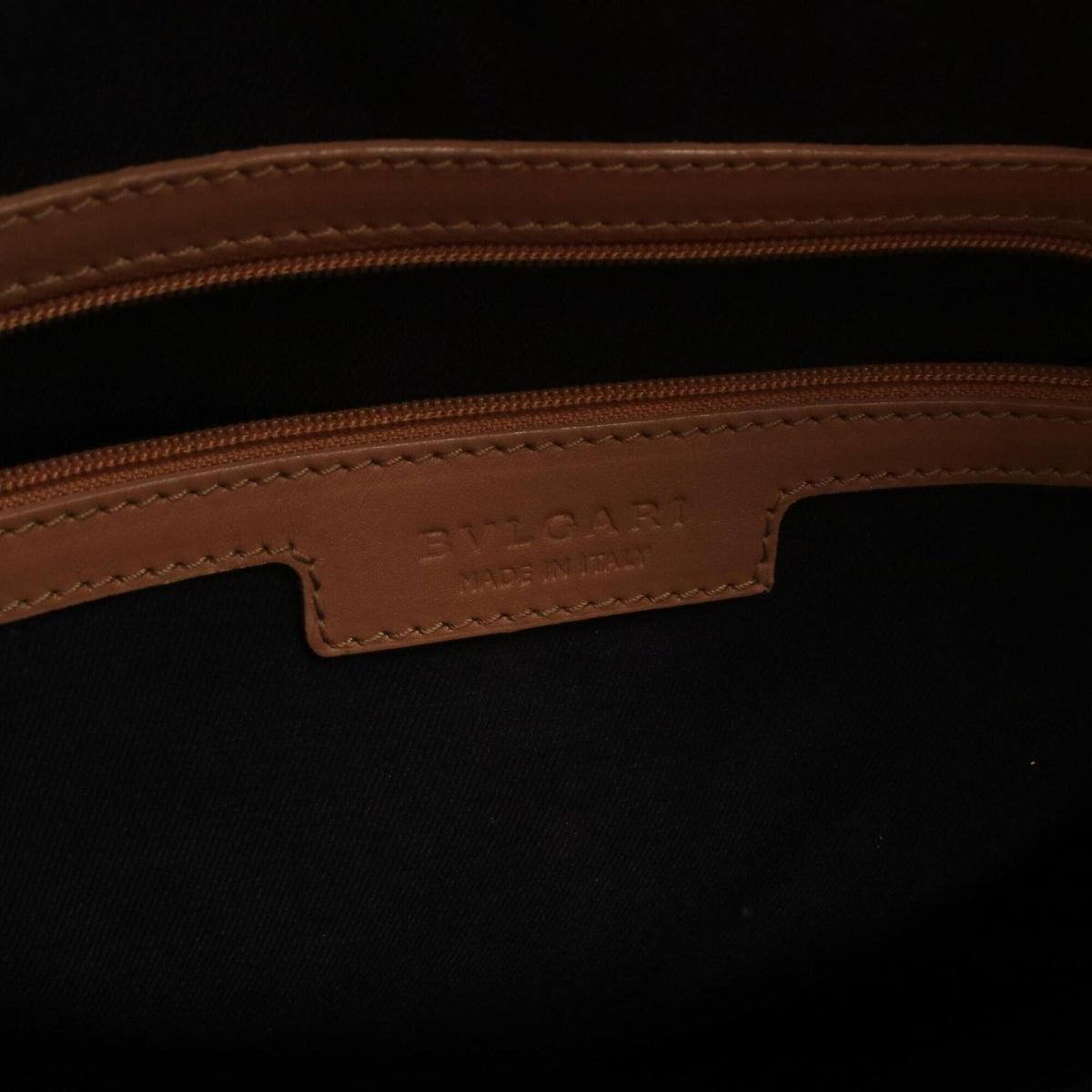 Bvlgari Collezione Beige Brown Coated Canvas Handbag Tote Bag (Pre-Owned)