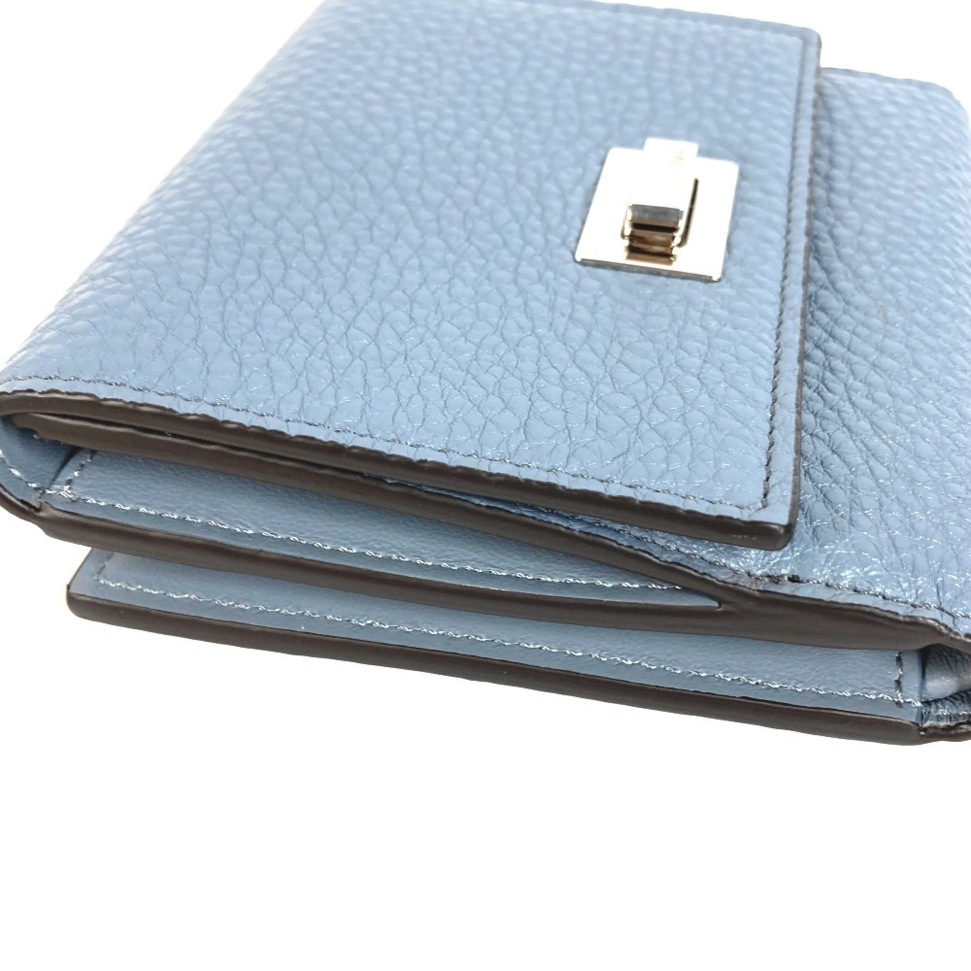 Fendi Blue Leather Wallet (Bi-Fold) (Pre-Owned)