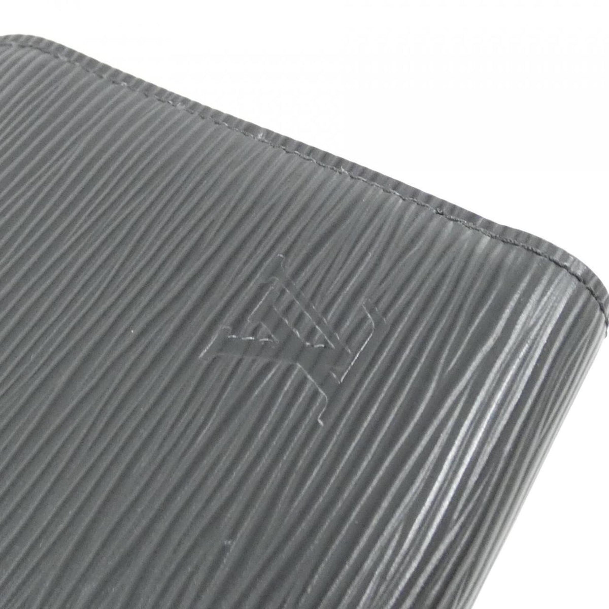 Louis Vuitton Black Leather Long Wallet (Bi-Fold) (Pre-Owned)
