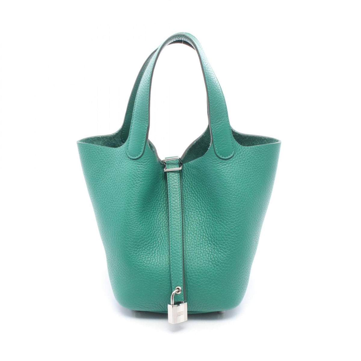 Hermes Green Taurillon Clemence Leather Leather Handbag (Pre-Owned)