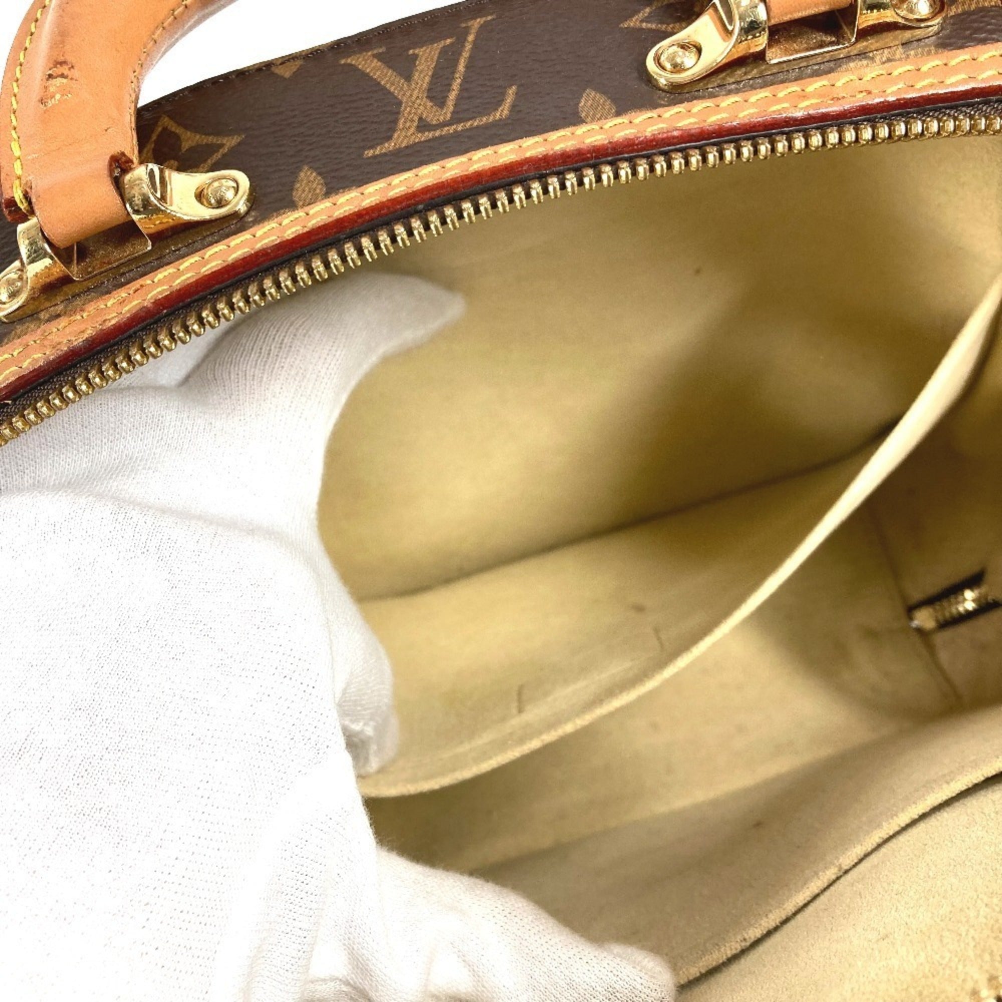 Louis Vuitton Brown Monogram Boston Bag Handbag Shoulder Bag (Pre-Owned)