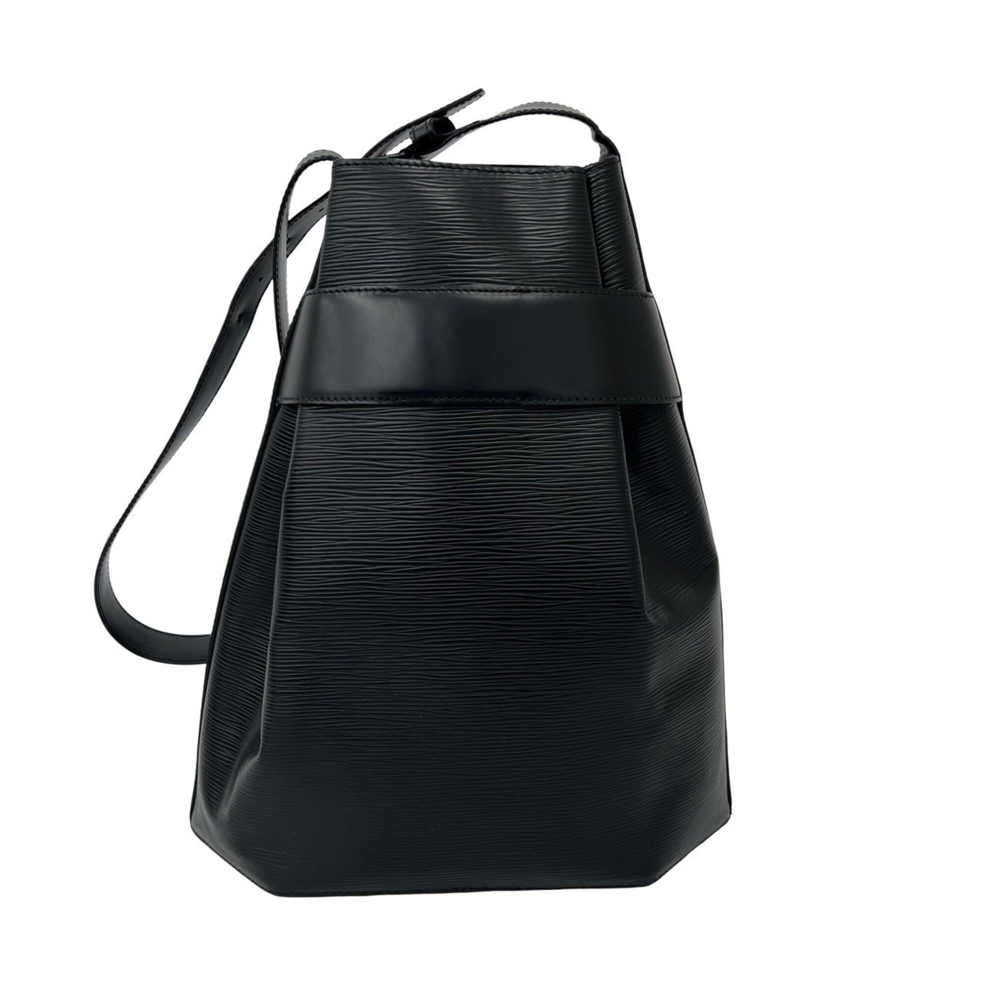 Louis Vuitton Black Leather Shoulder Bag (Pre-Owned)