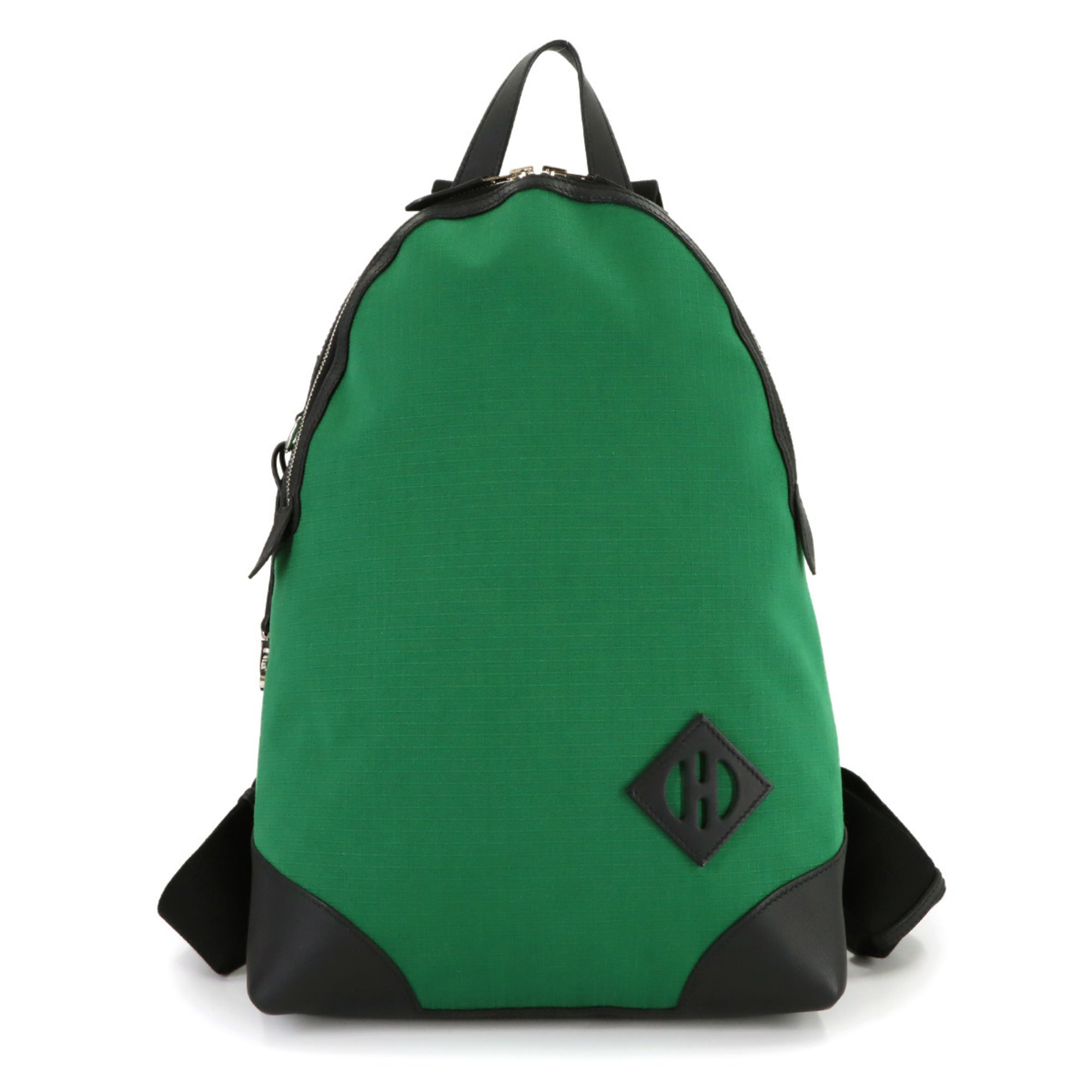 Hermes Black Green Swift Leather Backpack (Pre-Owned)