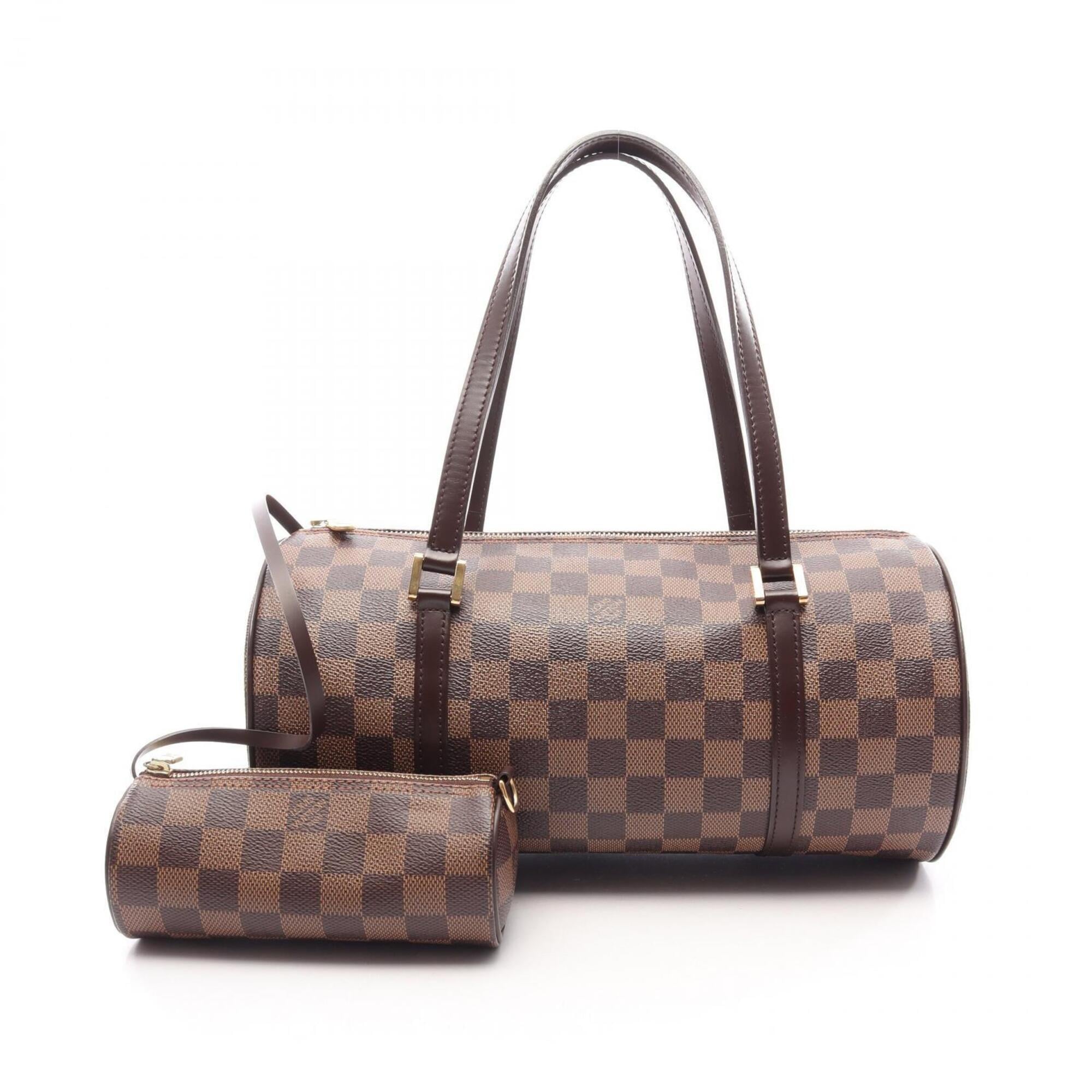 Louis Vuitton Brown Ebene Coated Canvas Damier Canvas Pvc Leather Handbag Pouch (Pre-Owned)