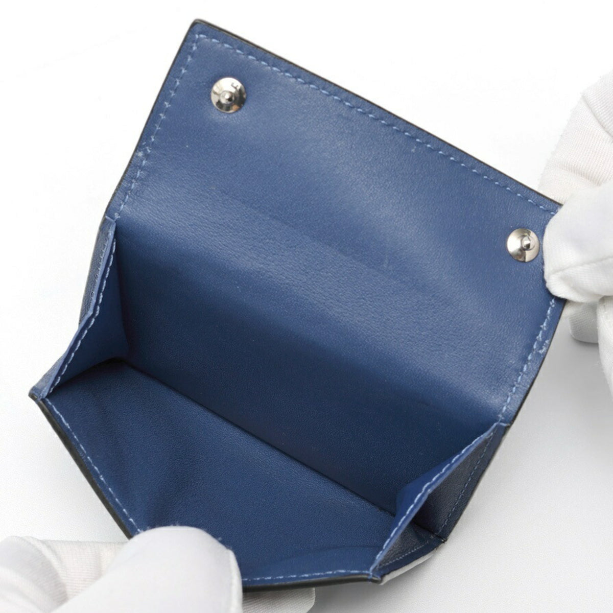 Louis Vuitton Blue Taigarama Wallet (Tri-Fold) (Pre-Owned)