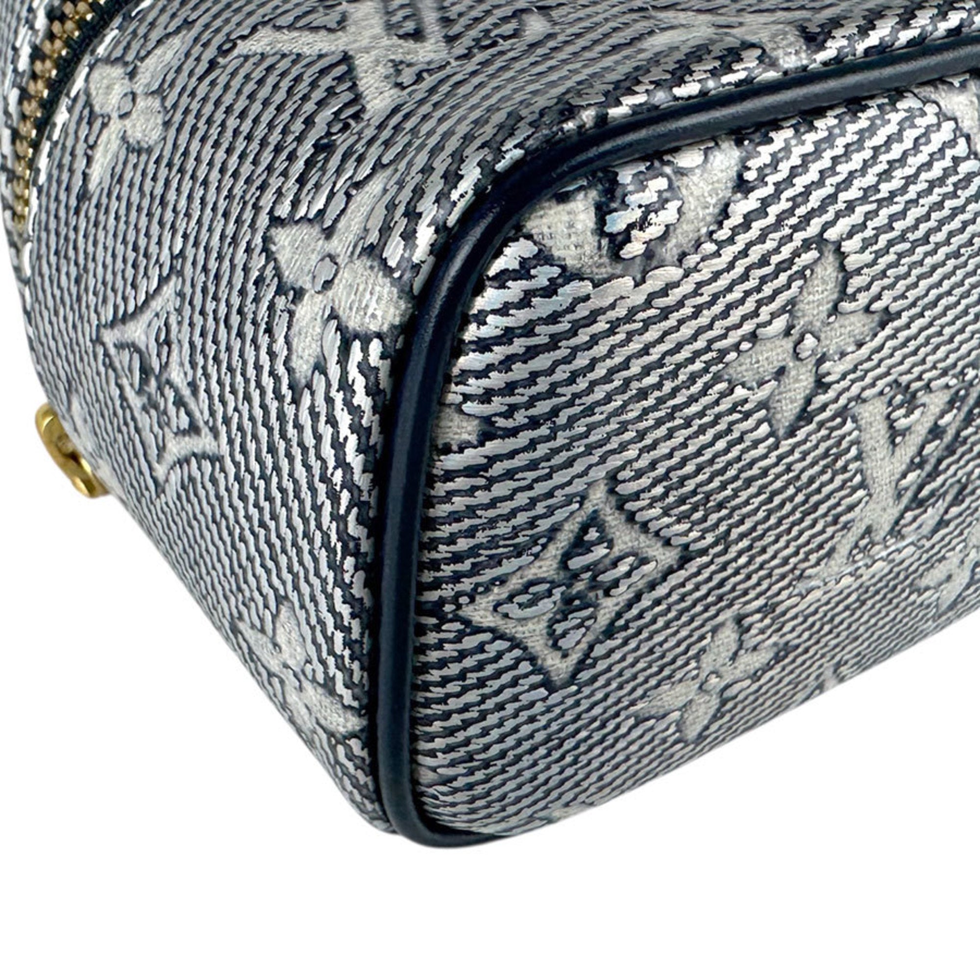 Louis Vuitton Navy Coated Canvas Shoulder Bag (Pre-Owned)