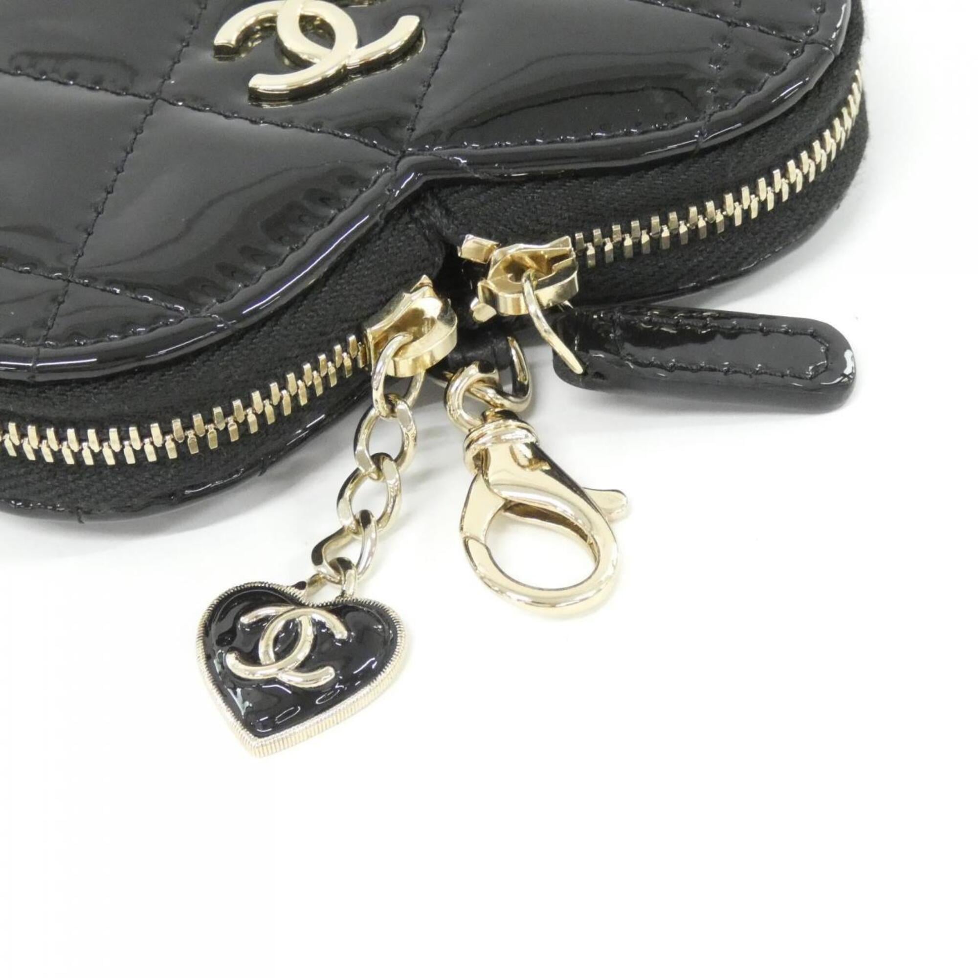Chanel Black Leather Coin Purse/Coin Case (Pre-Owned)
