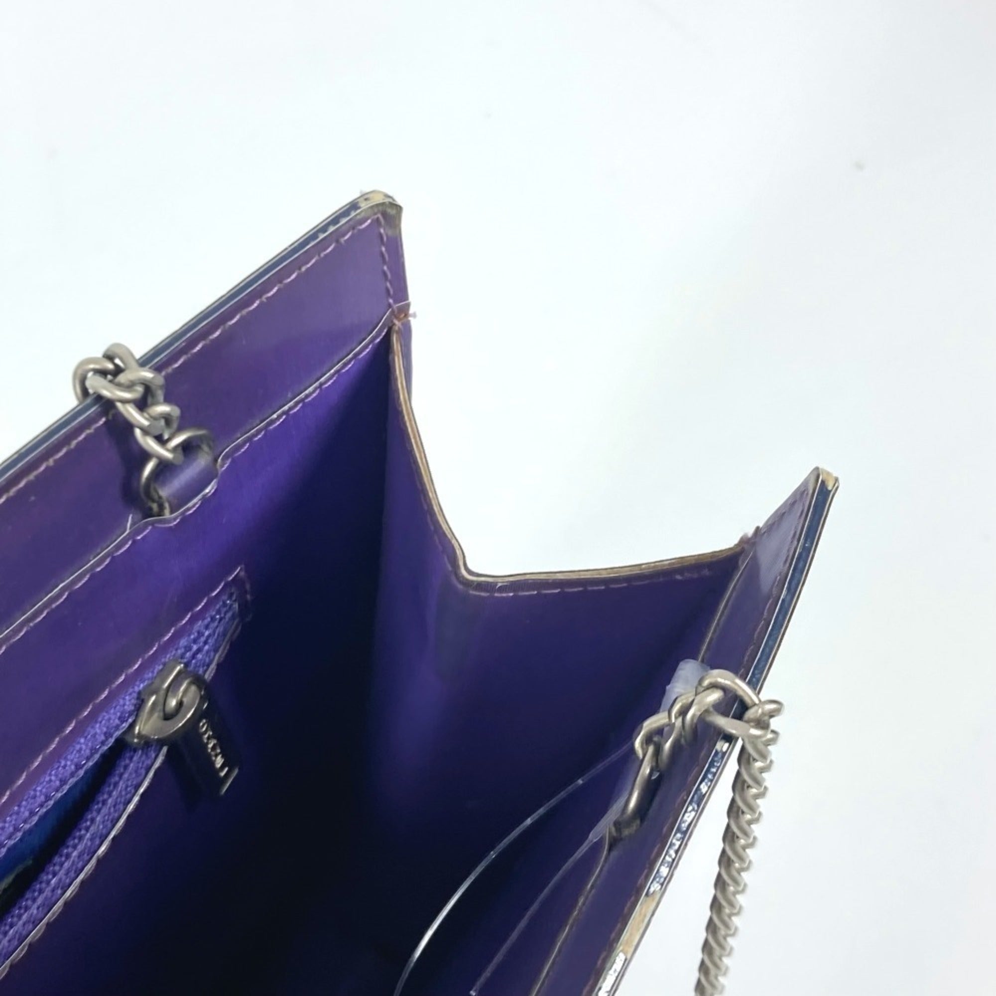 Chanel Purple Pvc Leather Shoulder Bag (Pre-Owned)