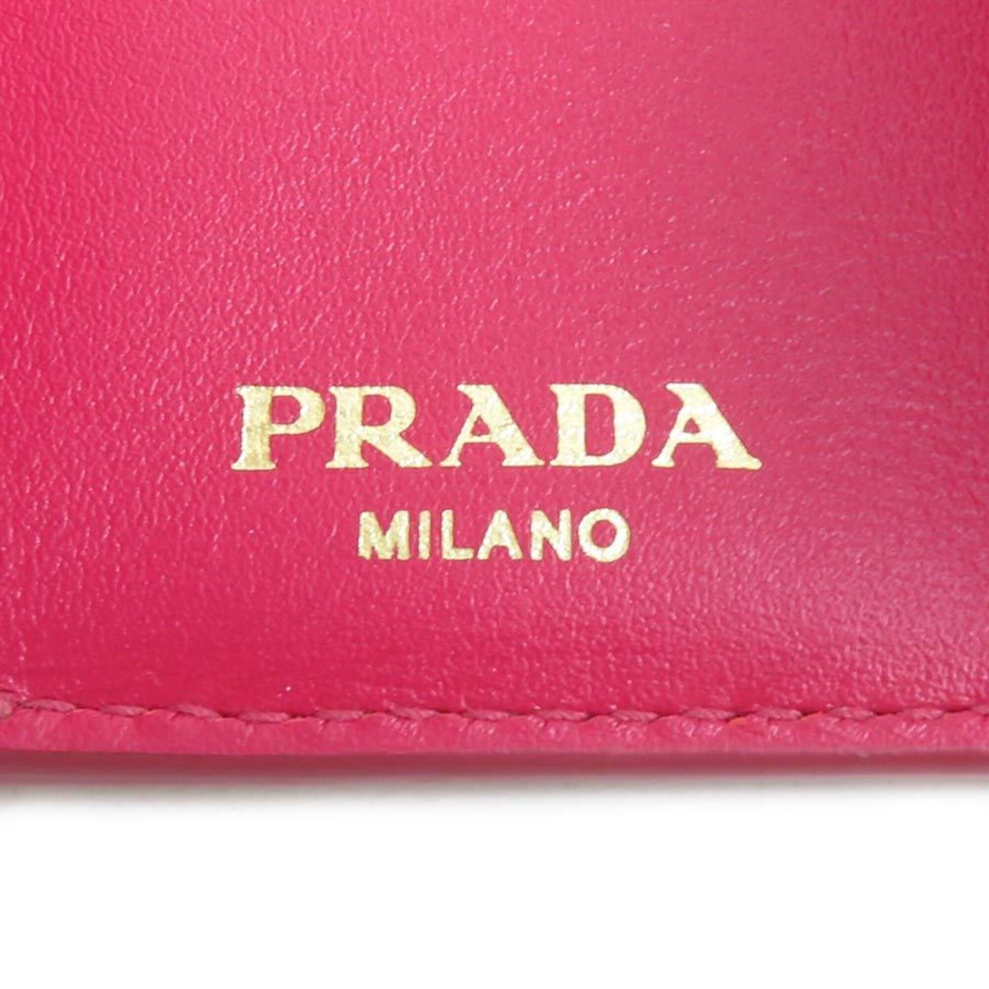 Prada Pink Leather Wallet (Tri-Fold) (Pre-Owned)