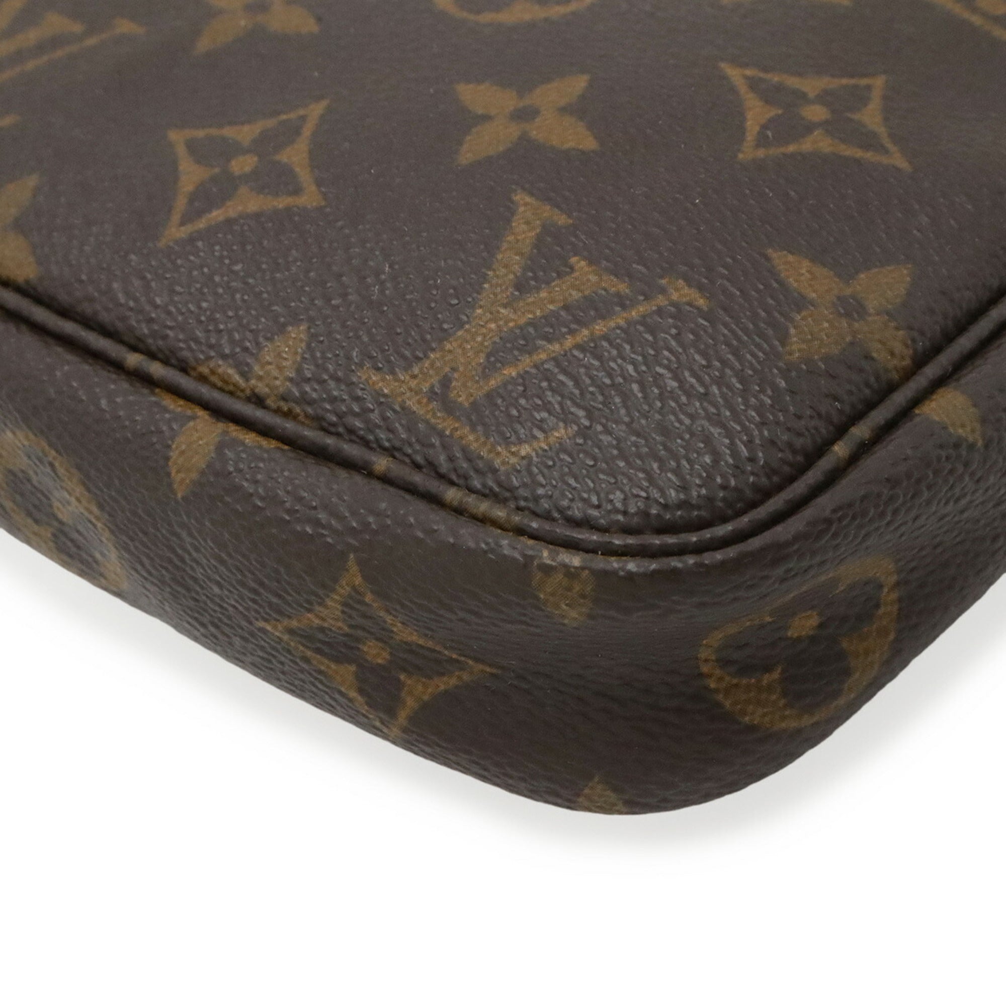 Louis Vuitton Brown Monogram Canvas Handbag Pochette Pouch (Pre-Owned)