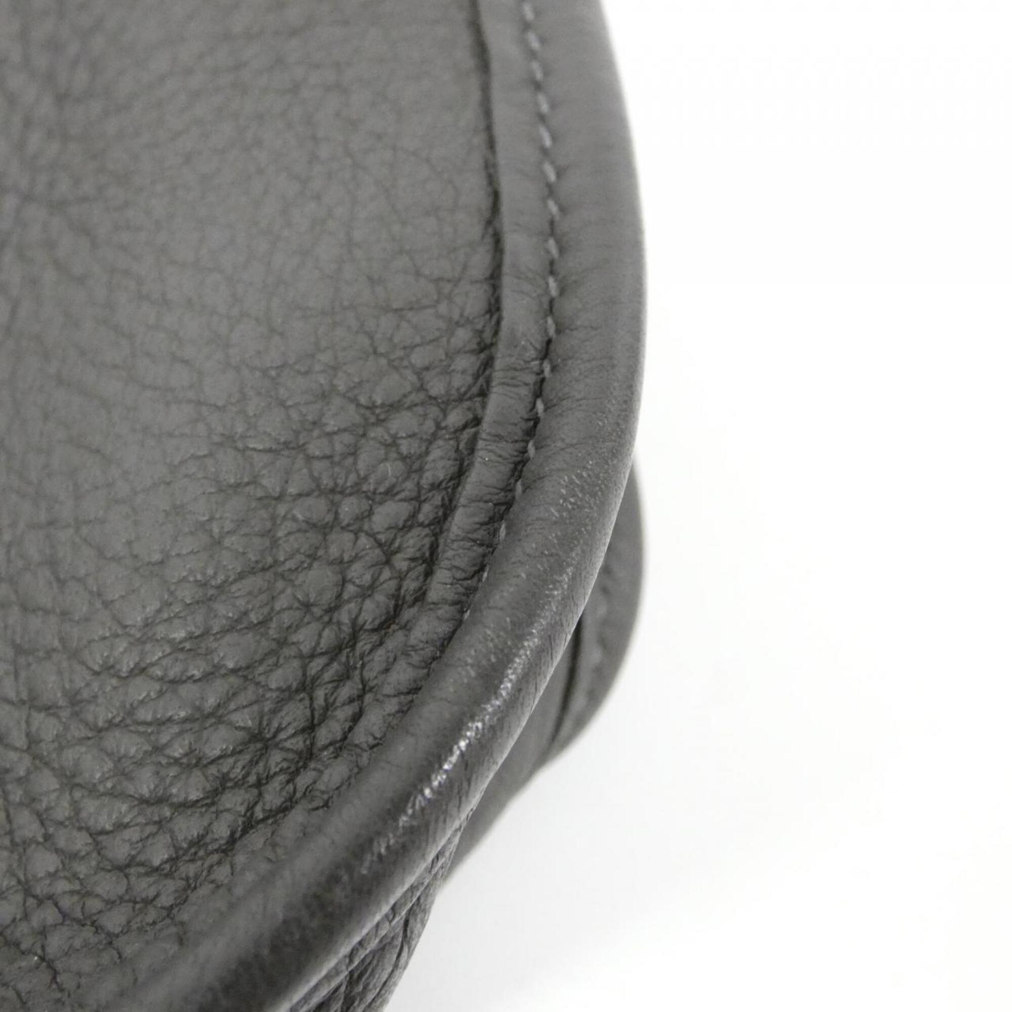 Hermes Graphite Taurillon Clemence Leather Shoulder Bag (Pre-Owned)