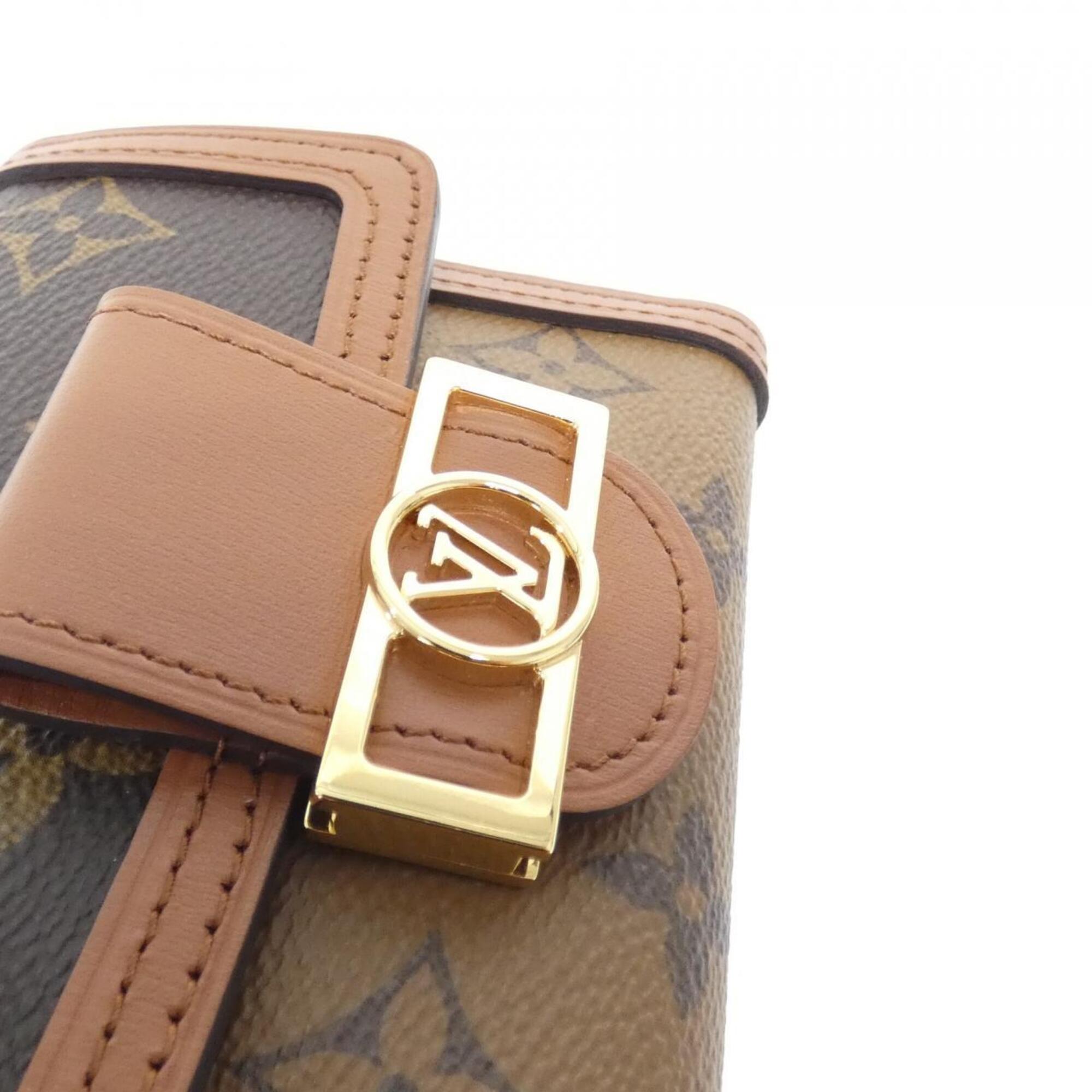 Louis Vuitton Marron Coated Canvas Coin Purse/Coin Case (Pre-Owned)