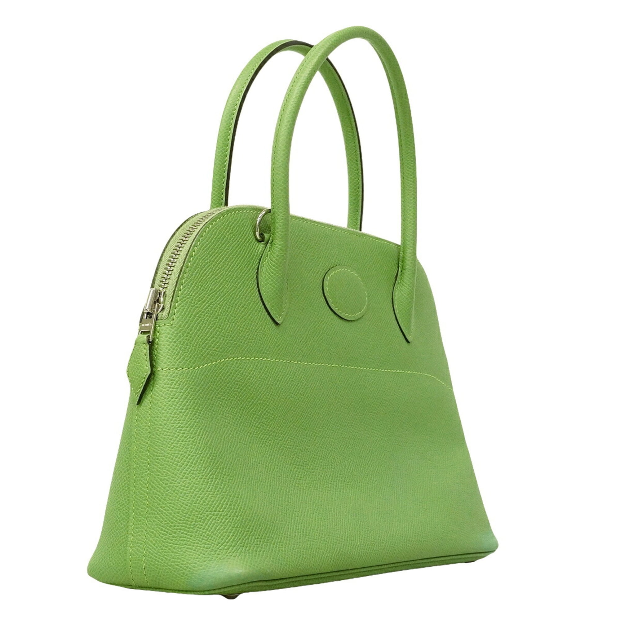 Hermes Green Leather Handbag (Pre-Owned)
