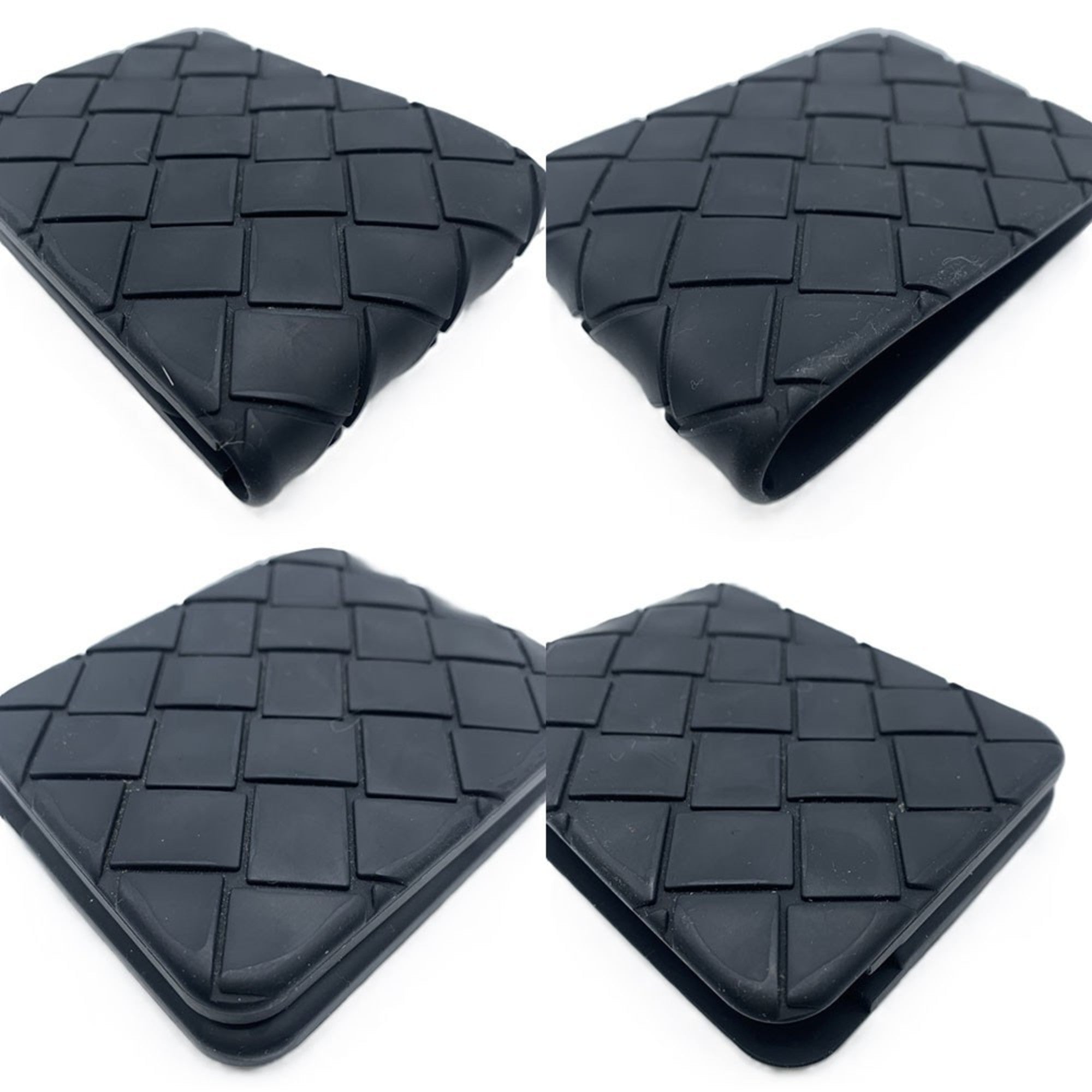 Bottega Veneta Black Rubber Wallet (Bi-Fold) (Pre-Owned)