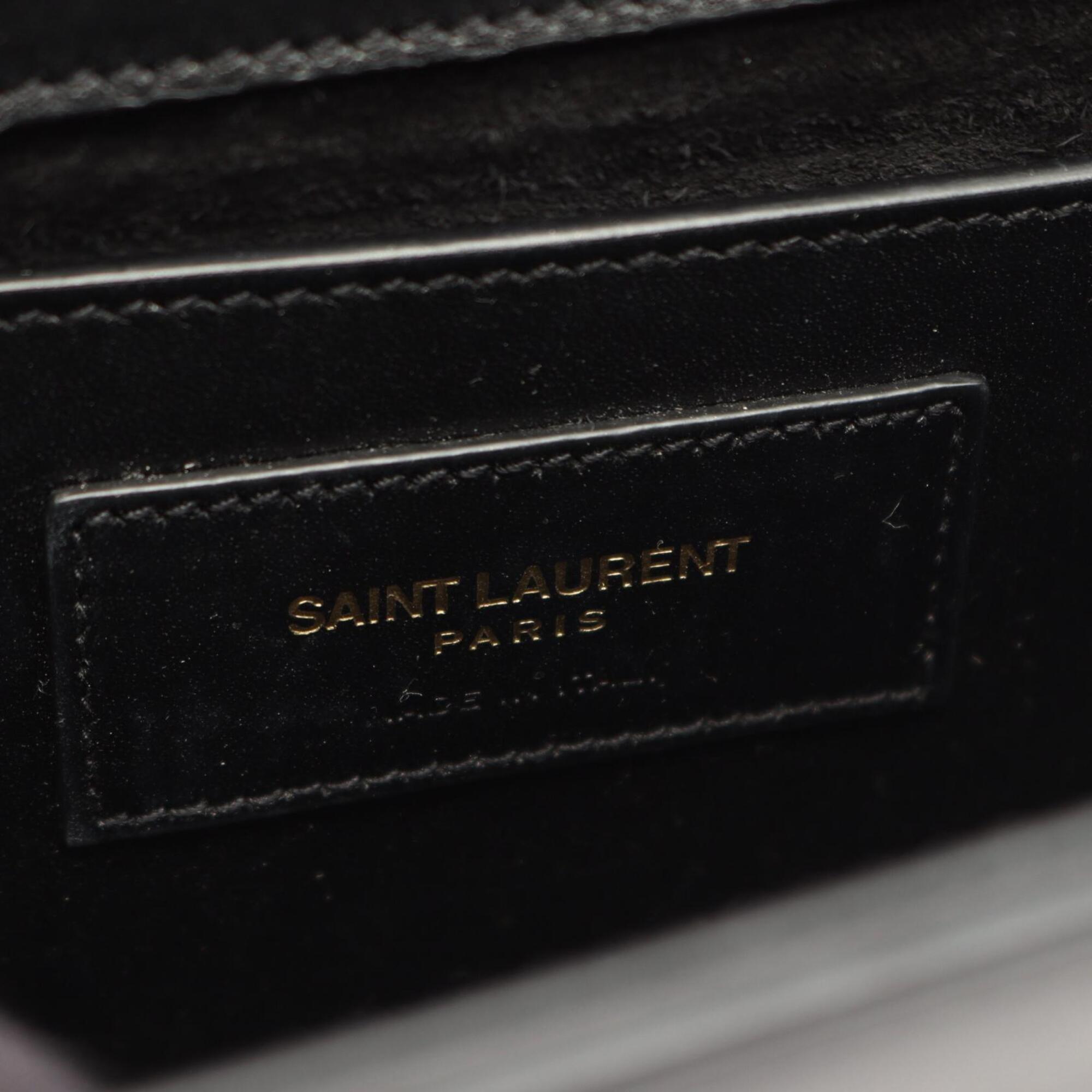 Saint Laurent Black Leather Handbag Shoulder Bag (Pre-Owned)
