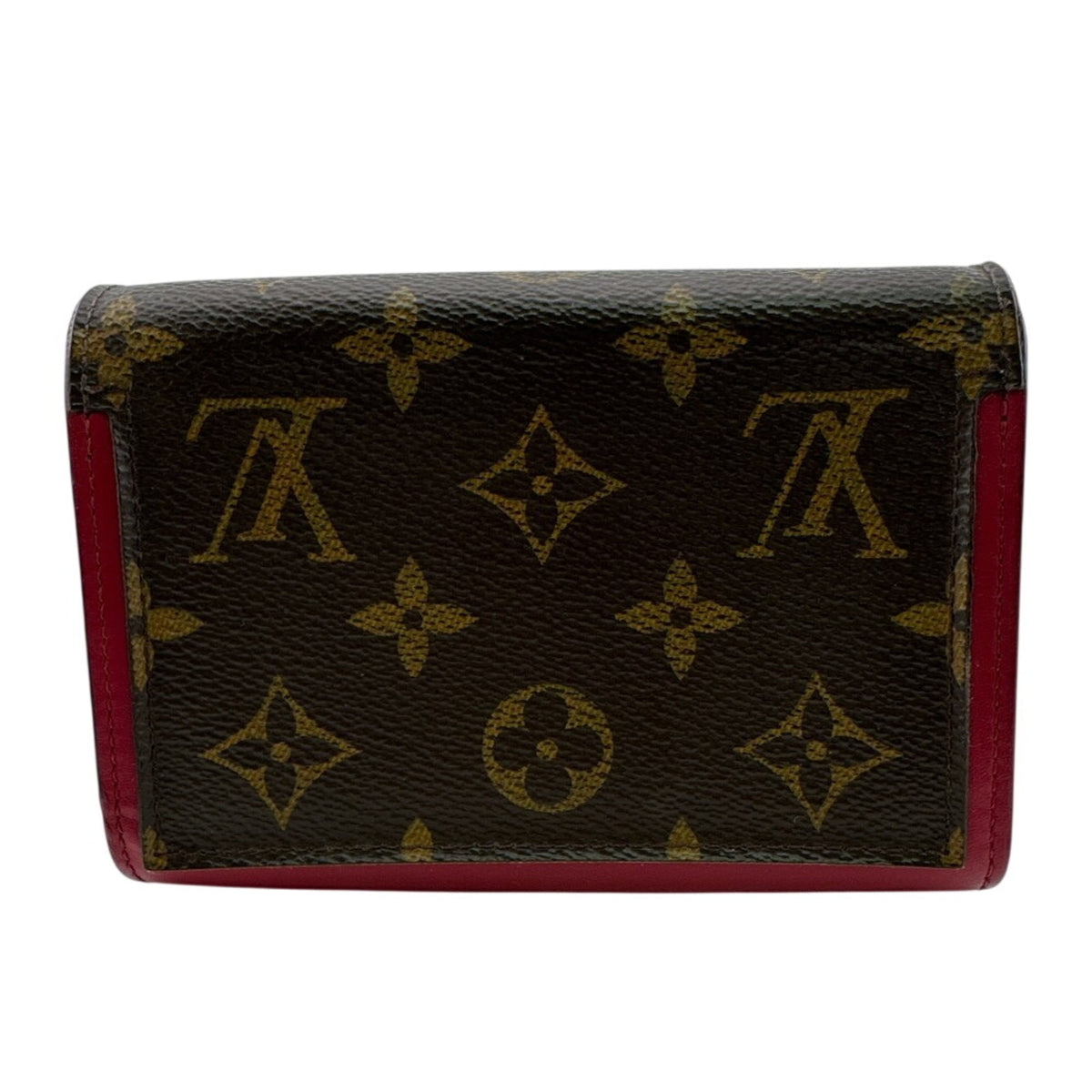 Louis Vuitton Brown Pink Monogram Leather Wallet (Bi-Fold) (Pre-Owned)