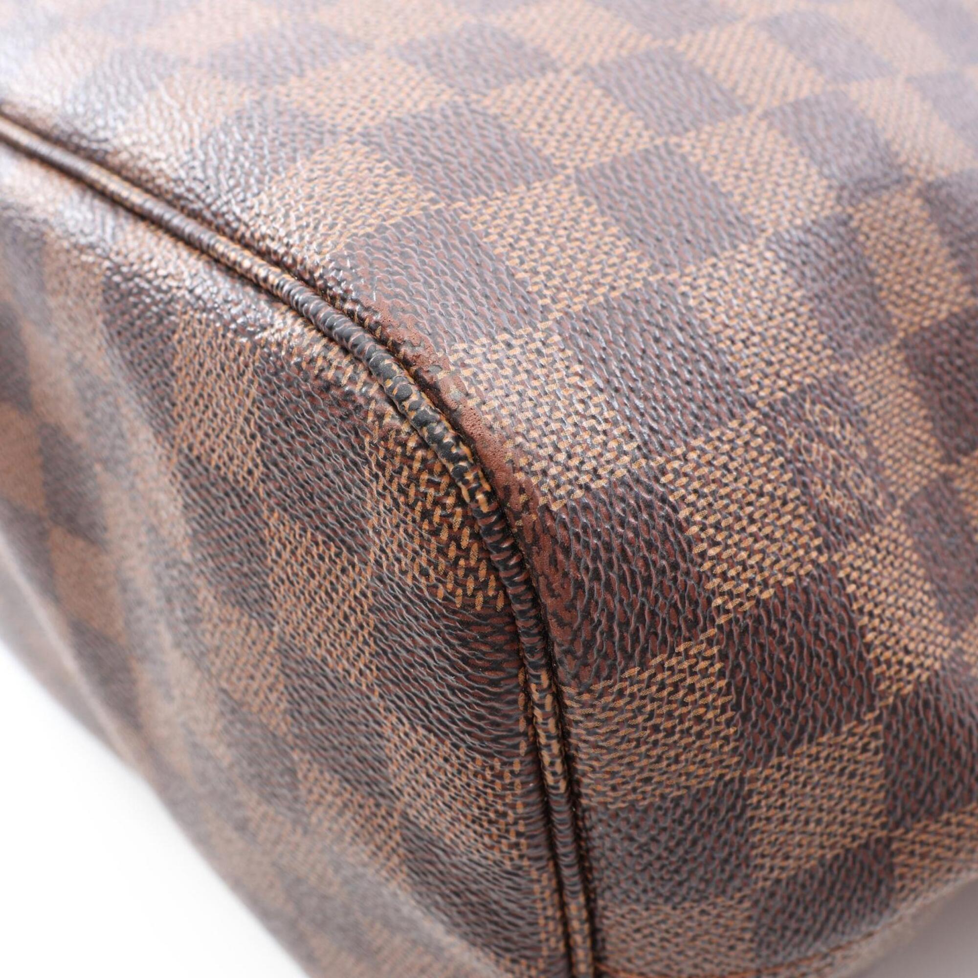 Louis Vuitton Brown Ebene Coated Canvas Leather Handbag Pouch Tote Bag (Pre-Owned)