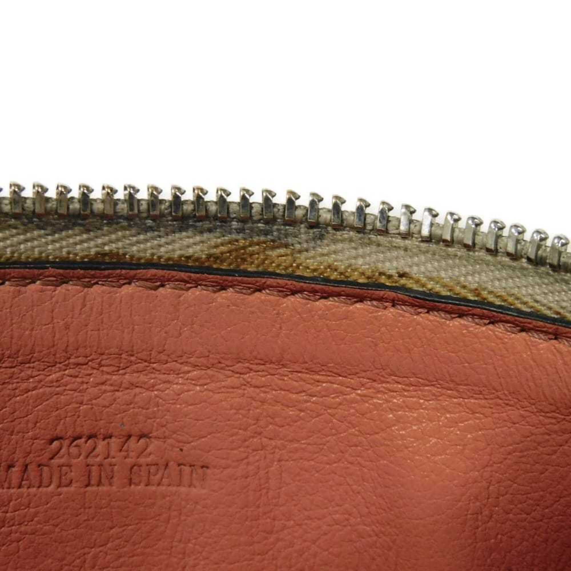 Loewe Gray Leather Coin Purse/Coin Case (Pre-Owned)