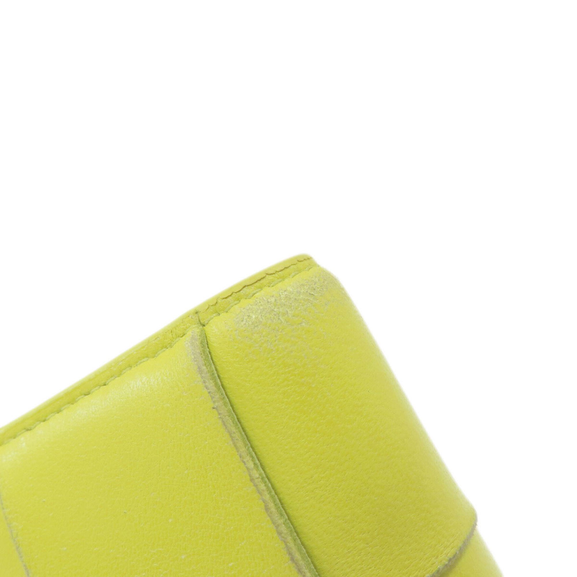 Bottega Veneta Light Green Leather Wallet (Bi-Fold) (Pre-Owned)
