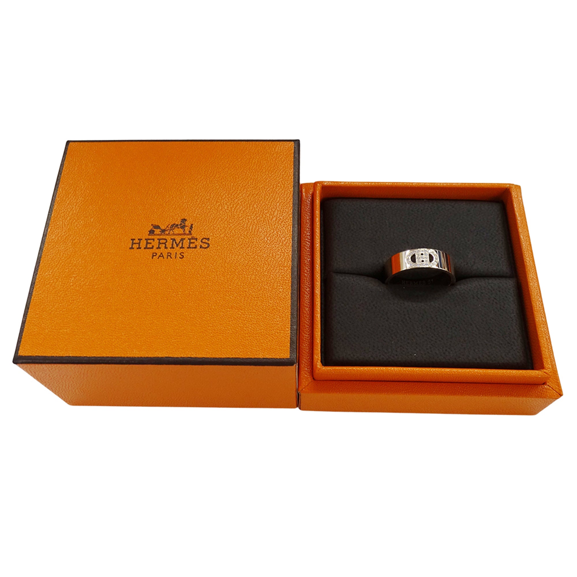 Hermes Pink Gold Pink Gold (18K) Band Ring (Pre-Owned)