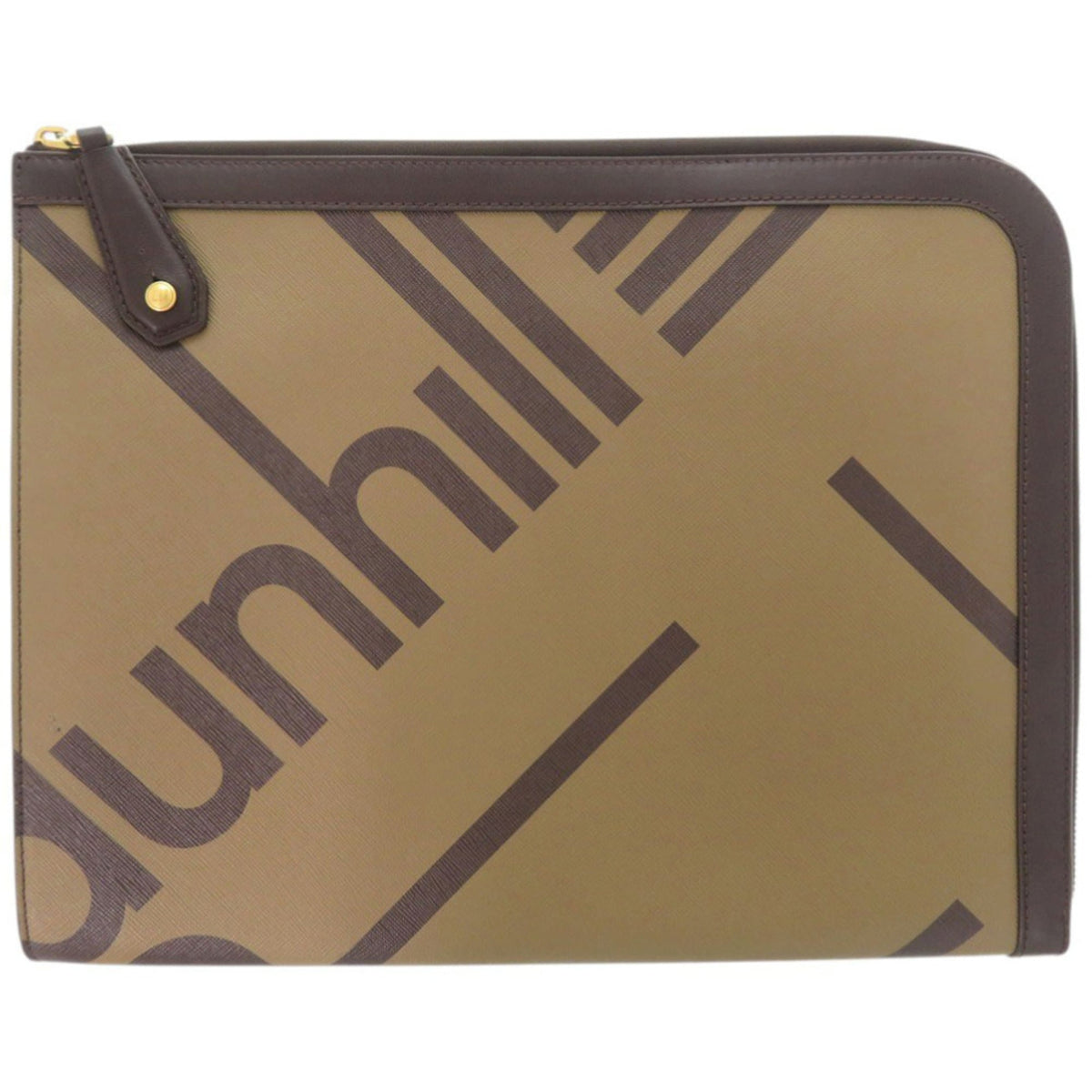 Dunhill Brown Leather Clutch Bag (Pre-Owned)