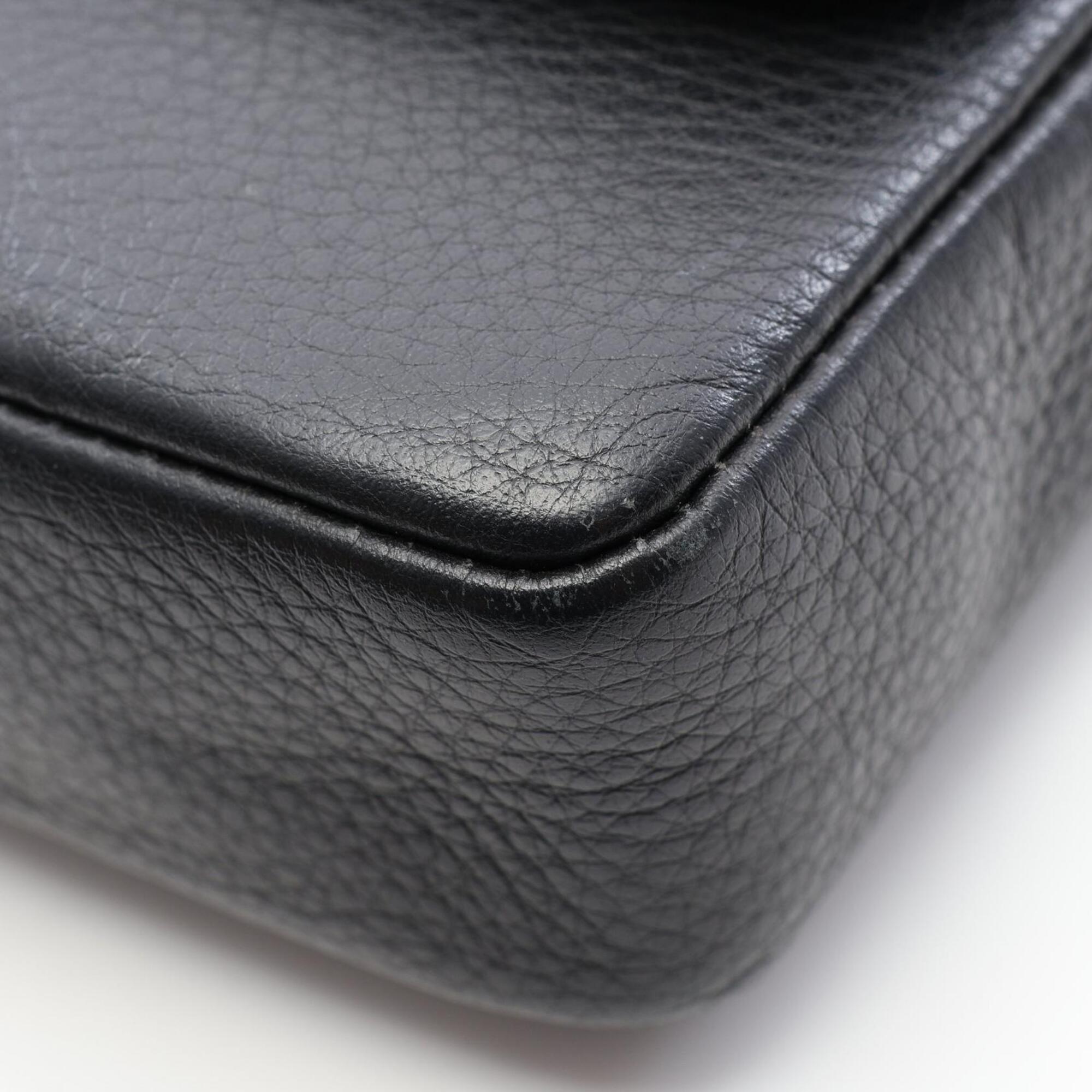 Balenciaga Black Leather Handbag Shoulder Bag (Pre-Owned)