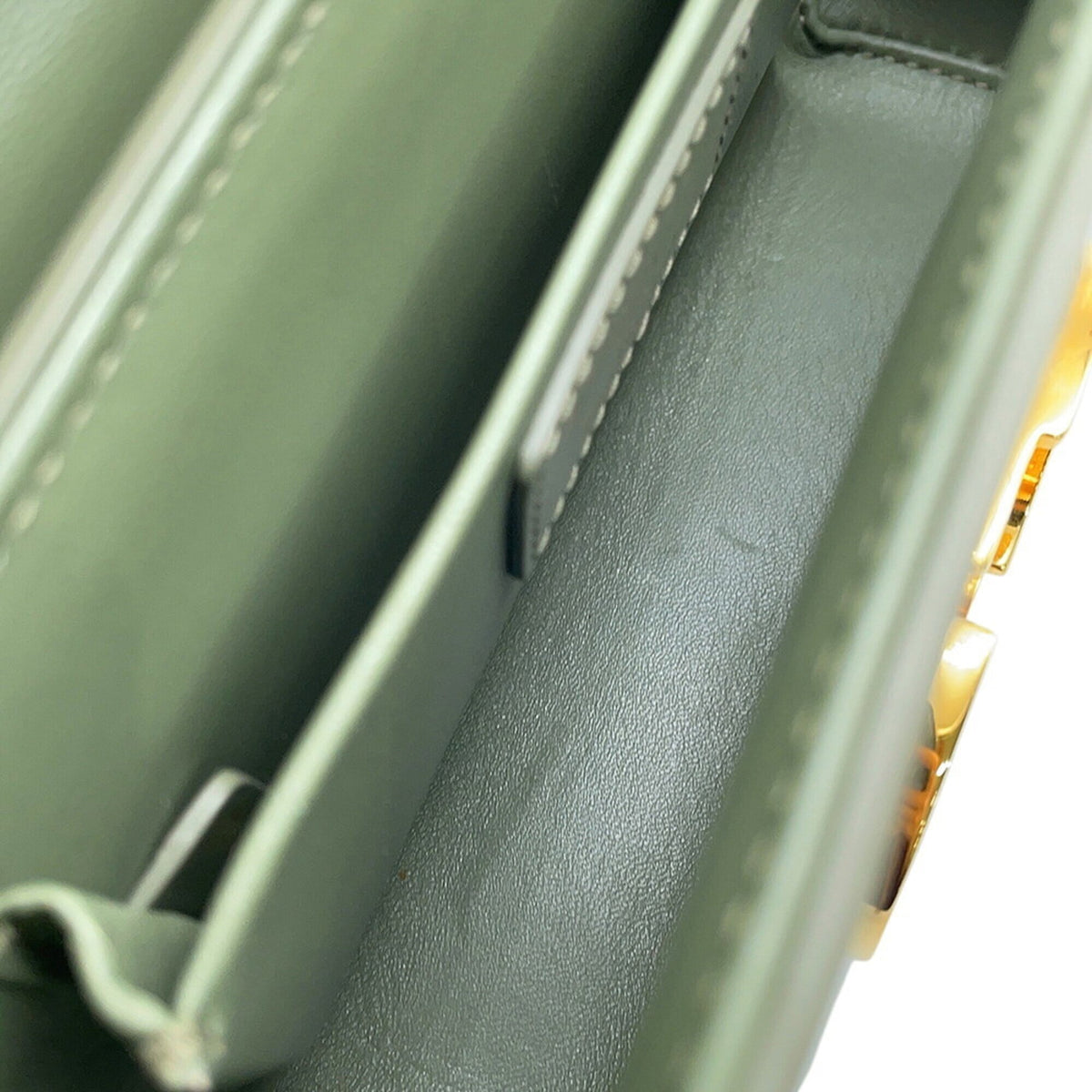 Christian Dior Green Leather Handbag Shoulder Bag (Pre-Owned)