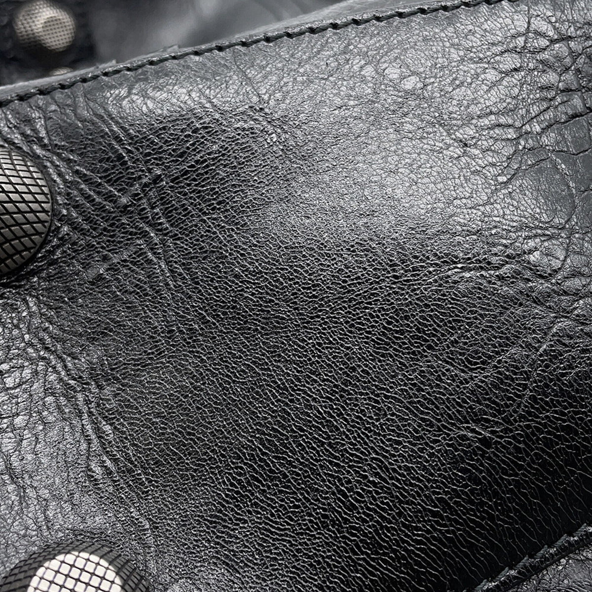 Balenciaga Black Leather Handbag Pouch Shoulder Bag (Pre-Owned)
