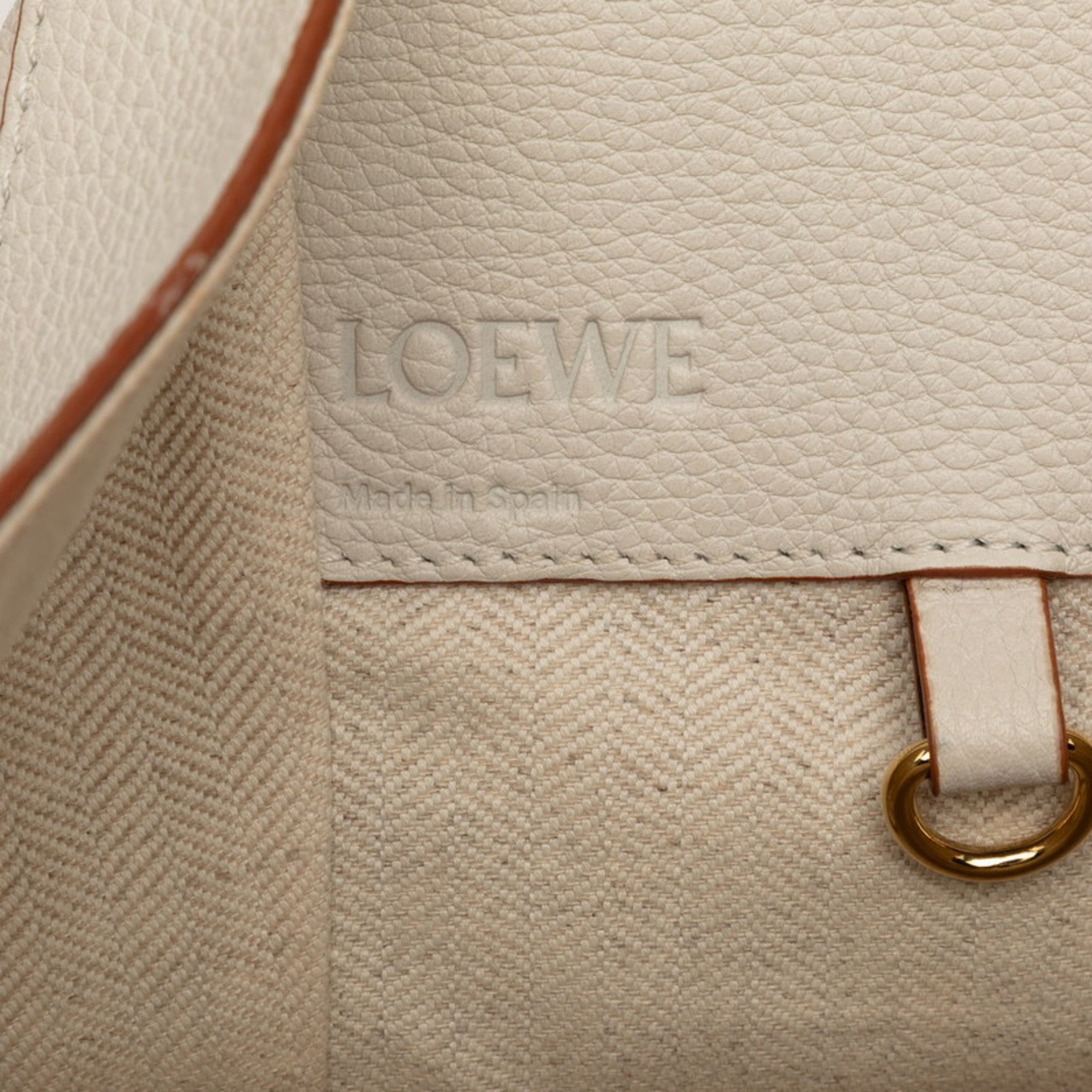 Loewe Hammock White Leather Handbag Shoulder Bag (Pre-Owned)