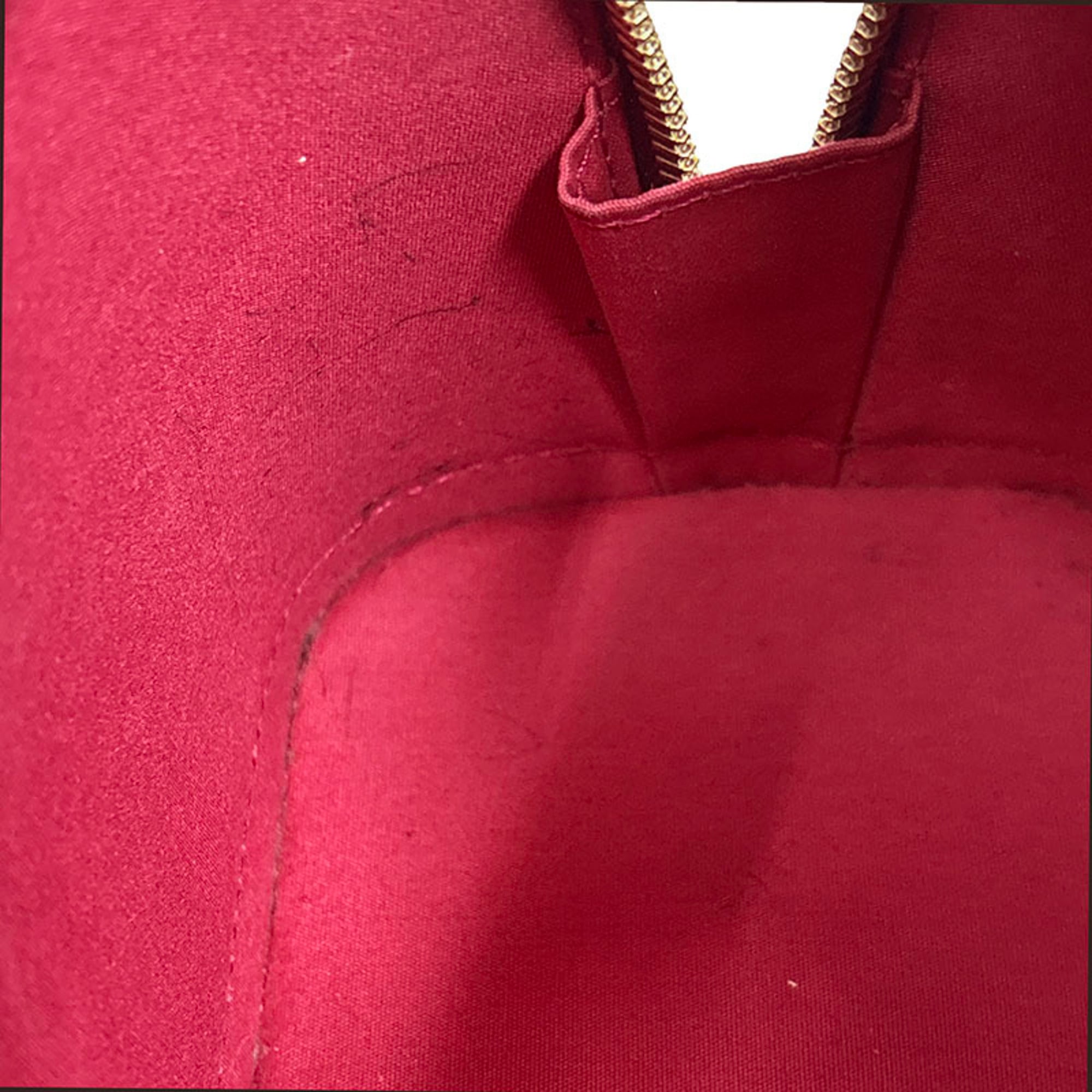 Louis Vuitton Monogram Vernis Indian Rose Red Color Patent Leather Handbag Shoulder Bag (Pre-Owned)