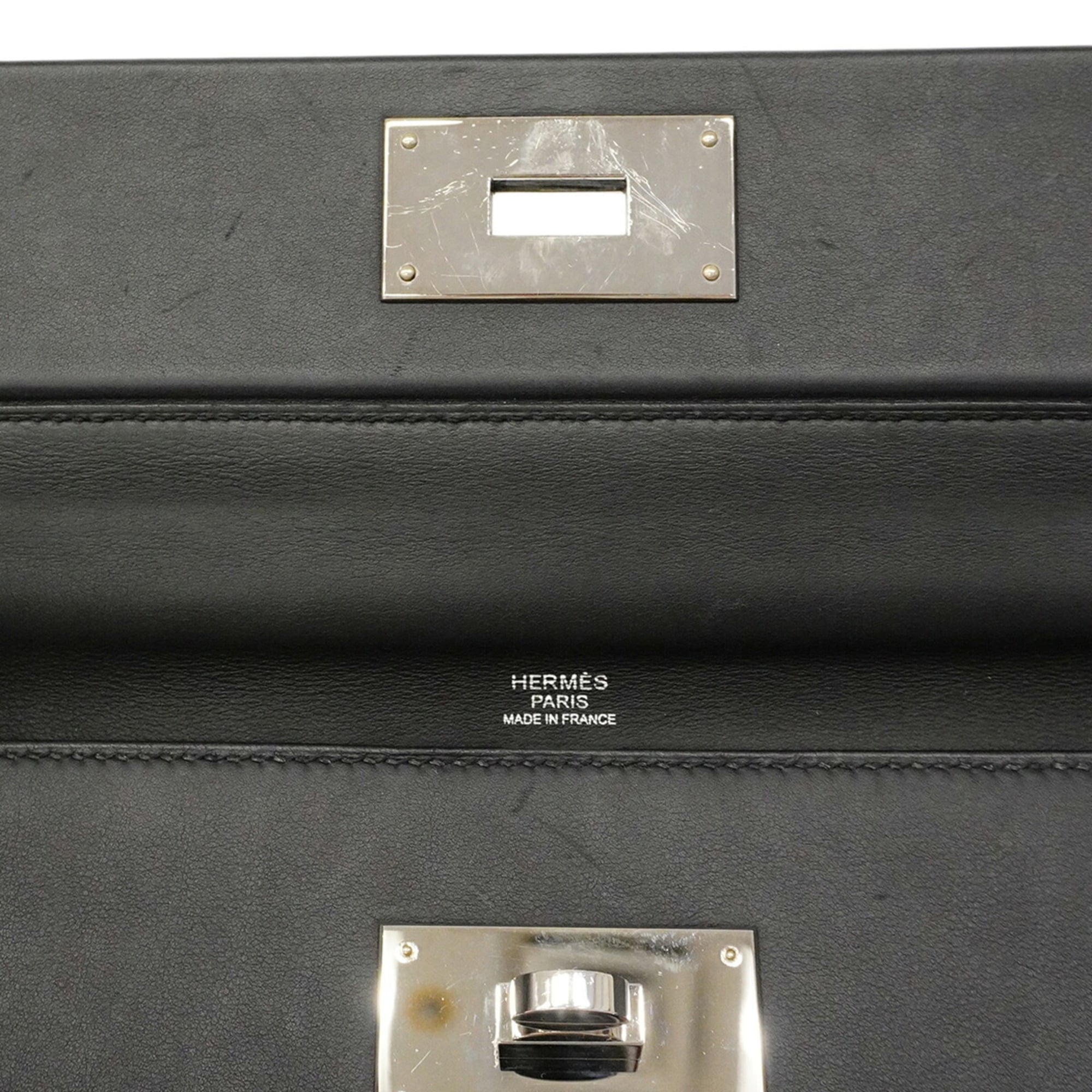Hermes Black Togo Leather Swift Leather Handbag (Pre-Owned)