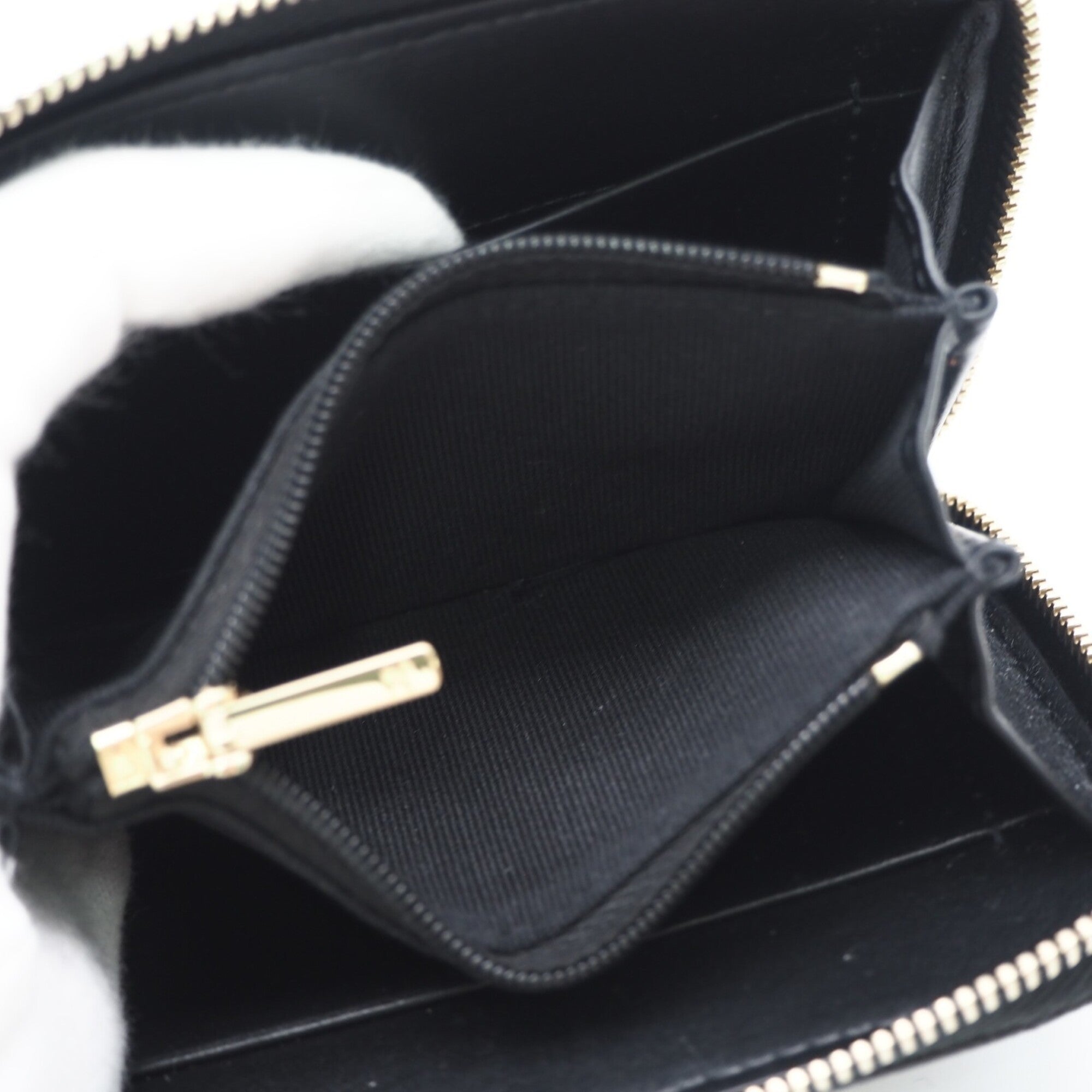 Chanel Matelasse Black Grained Calfskin Coin Purse/Coin Case (Pre-Owned)