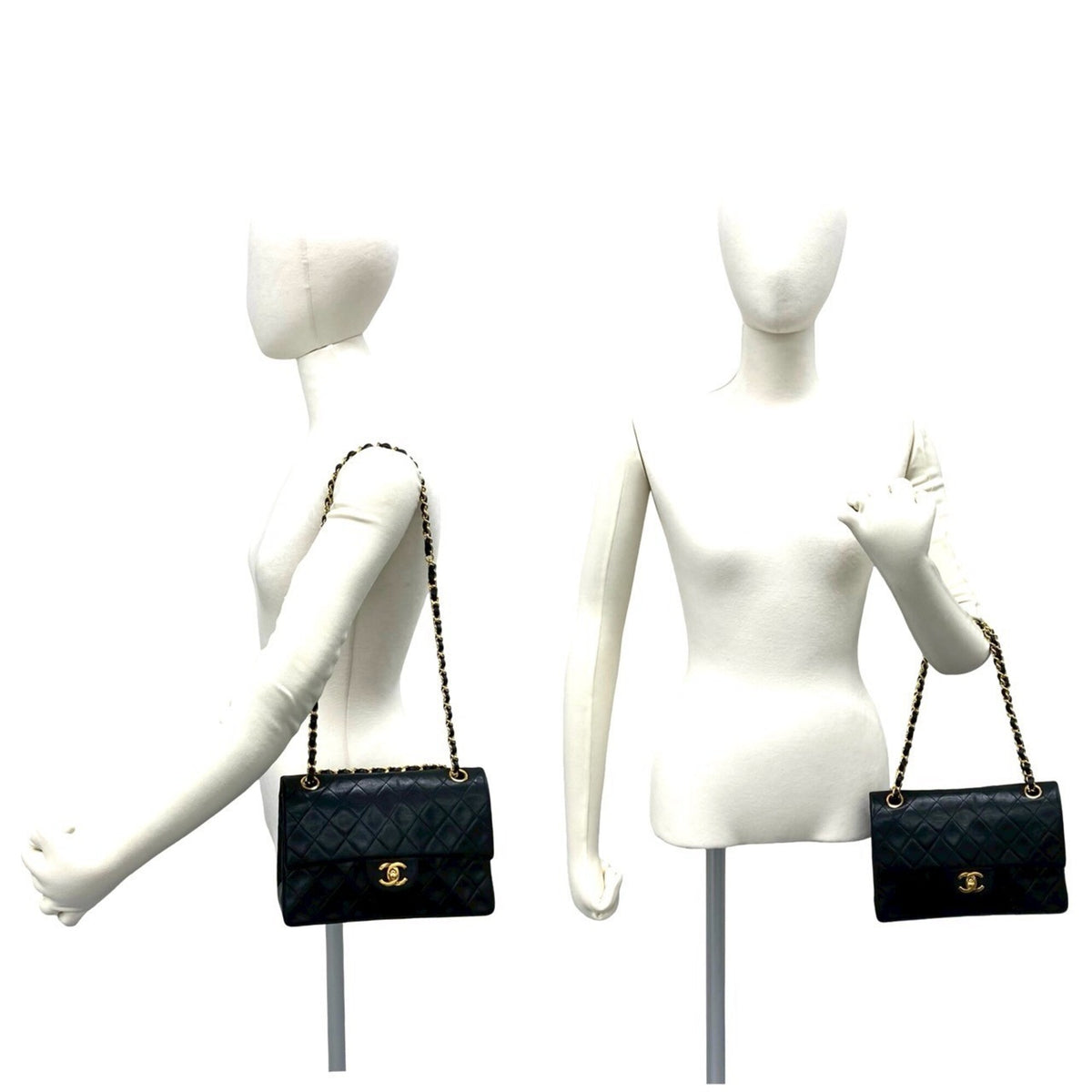 Chanel Black Leather Shoulder Bag (Pre-Owned)
