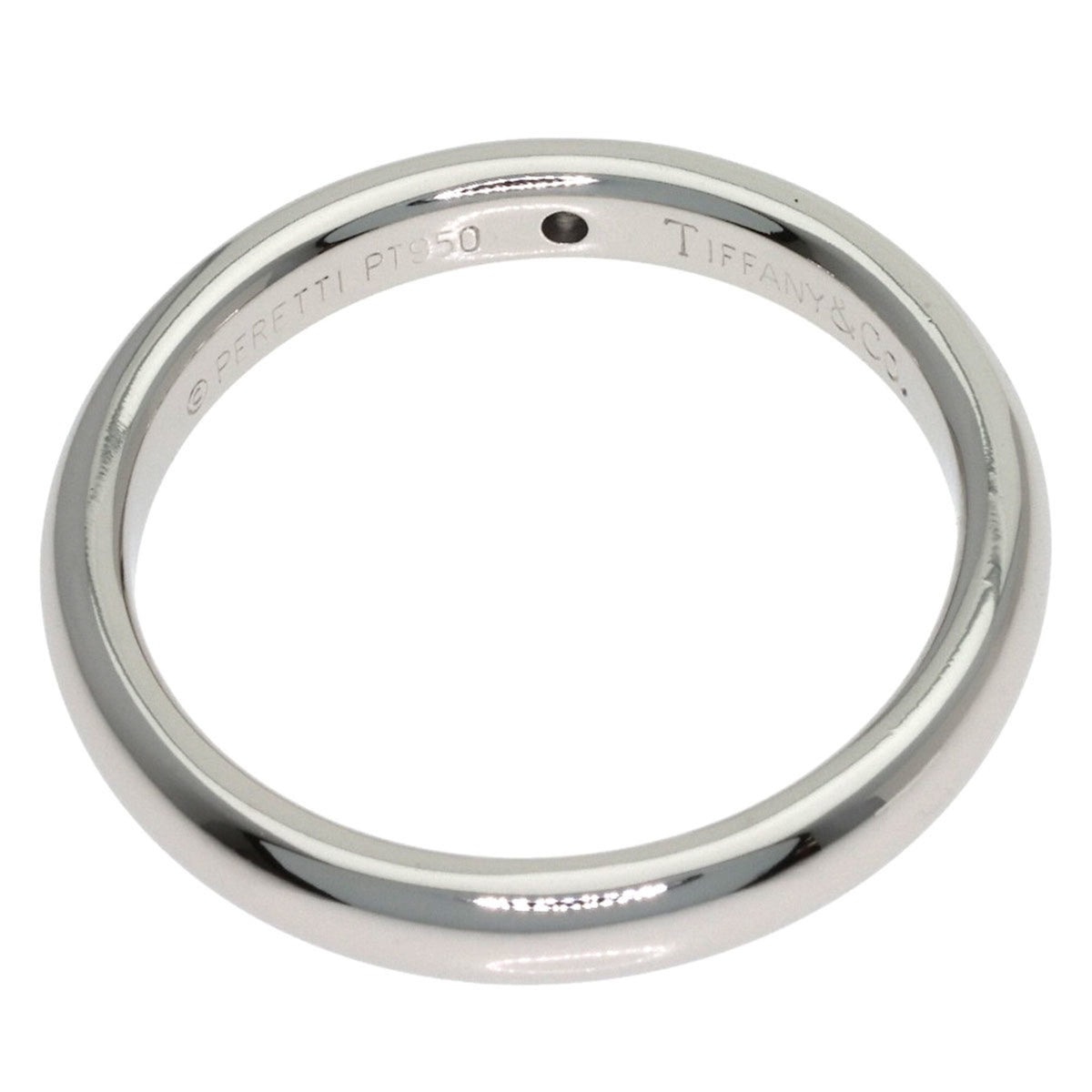 Tiffany Platinum Platinum 950 Band Ring (Pre-Owned)