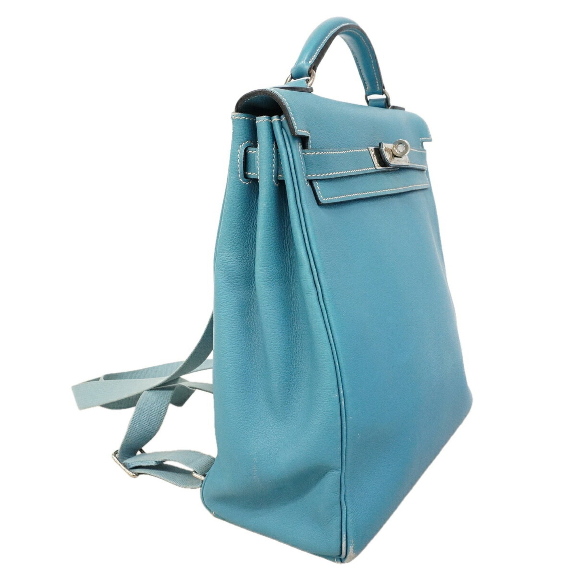 Hermes Blue Jean Ardennes Leather Backpack (Pre-Owned)