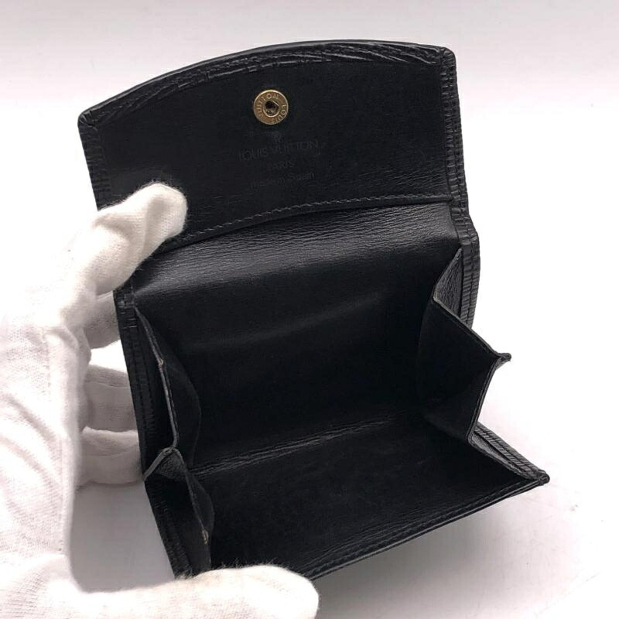 Louis Vuitton Epi Black Epi Leather Coin Purse/Coin Case (Pre-Owned)