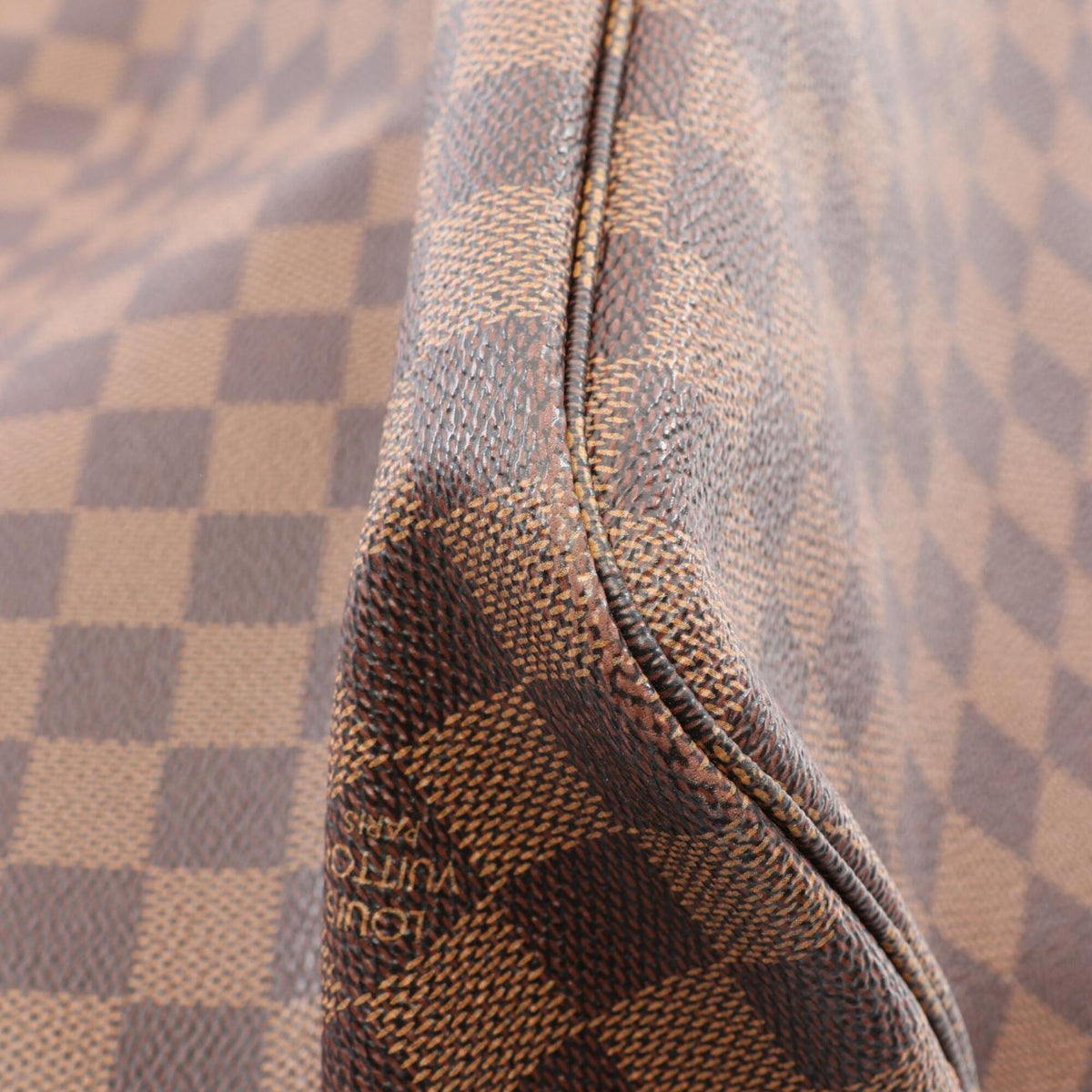 Louis Vuitton Brown Cerise Ebene Coated Canvas Pvc Damier Canvas Leather Handbag Pouch Tote Bag (Pre-Owned)