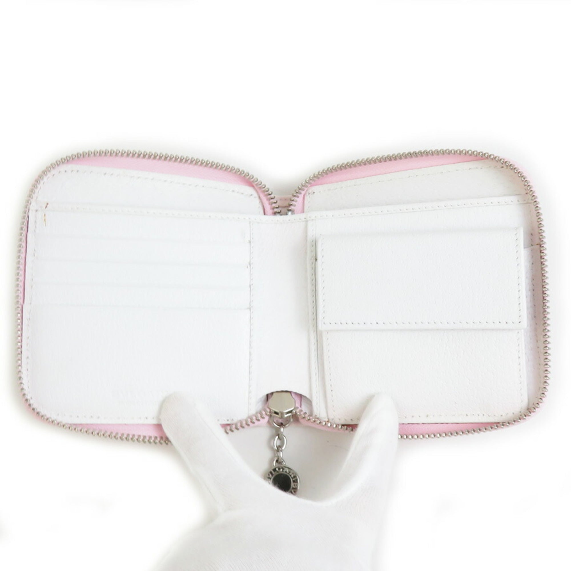 Bvlgari Light Pink Canvas Wallet (Bi-Fold) (Pre-Owned)