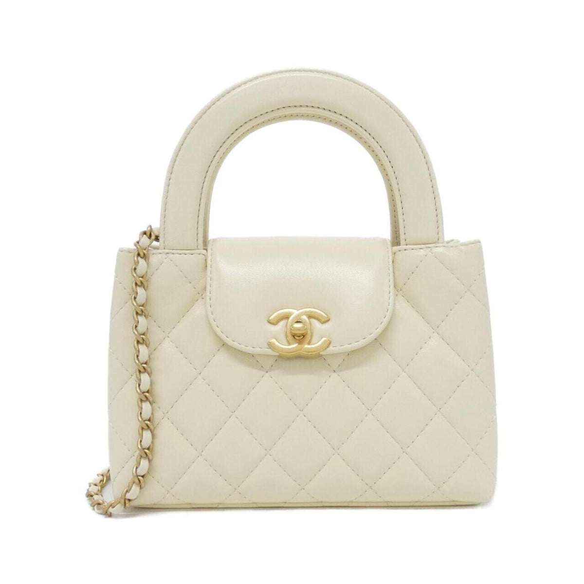 Chanel Ivory Leather Handbag (Pre-Owned)