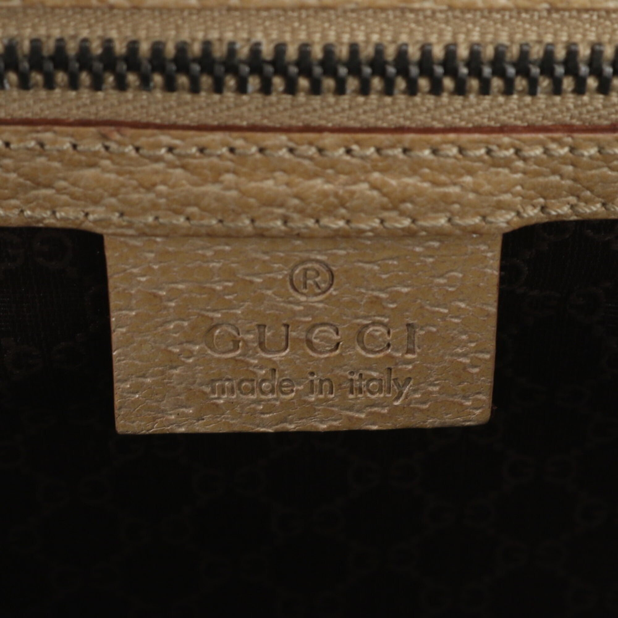 Gucci Beige Leather Handbag Tote Bag (Pre-Owned)