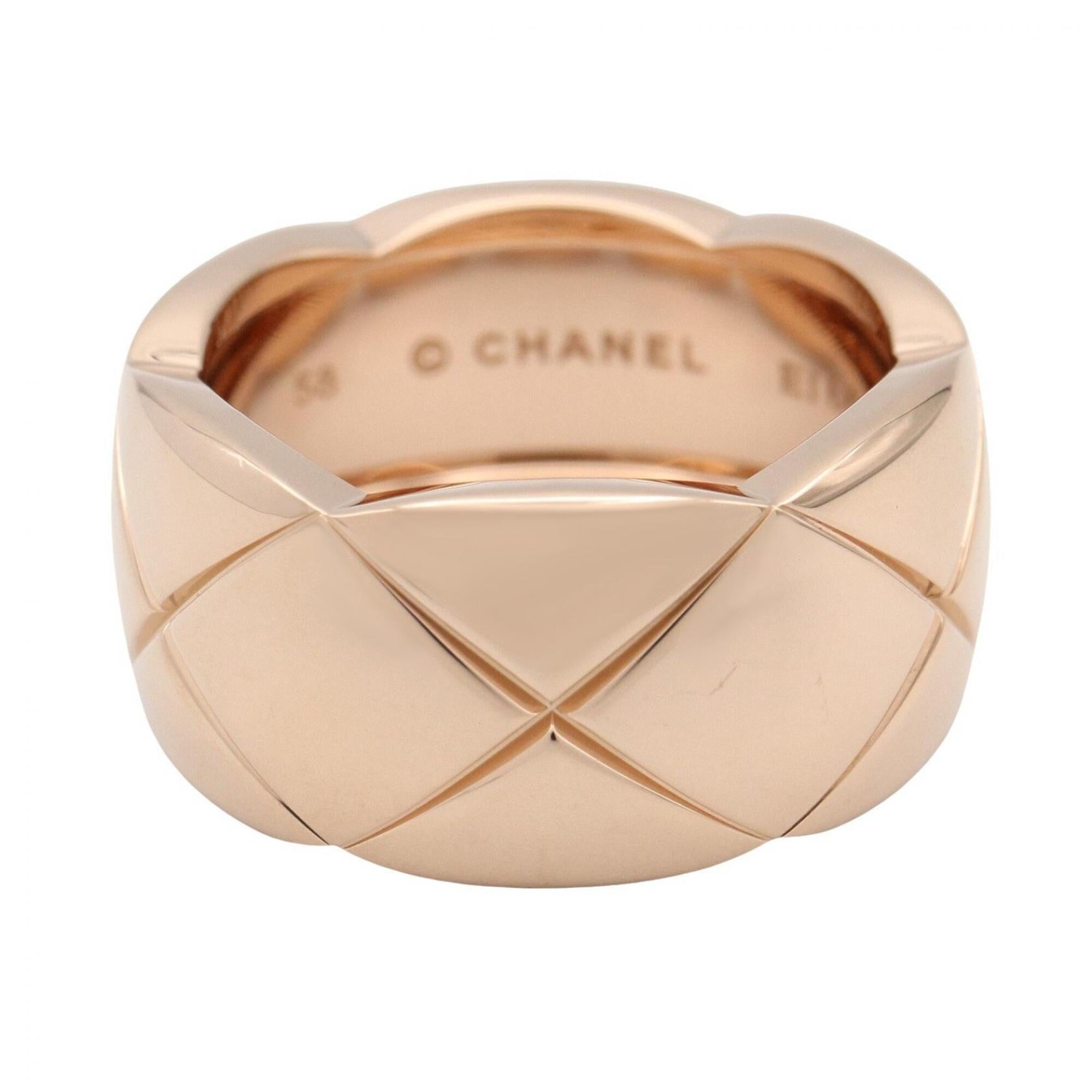 Chanel Pink Gold Pink Gold (18K) Band Ring (Pre-Owned)