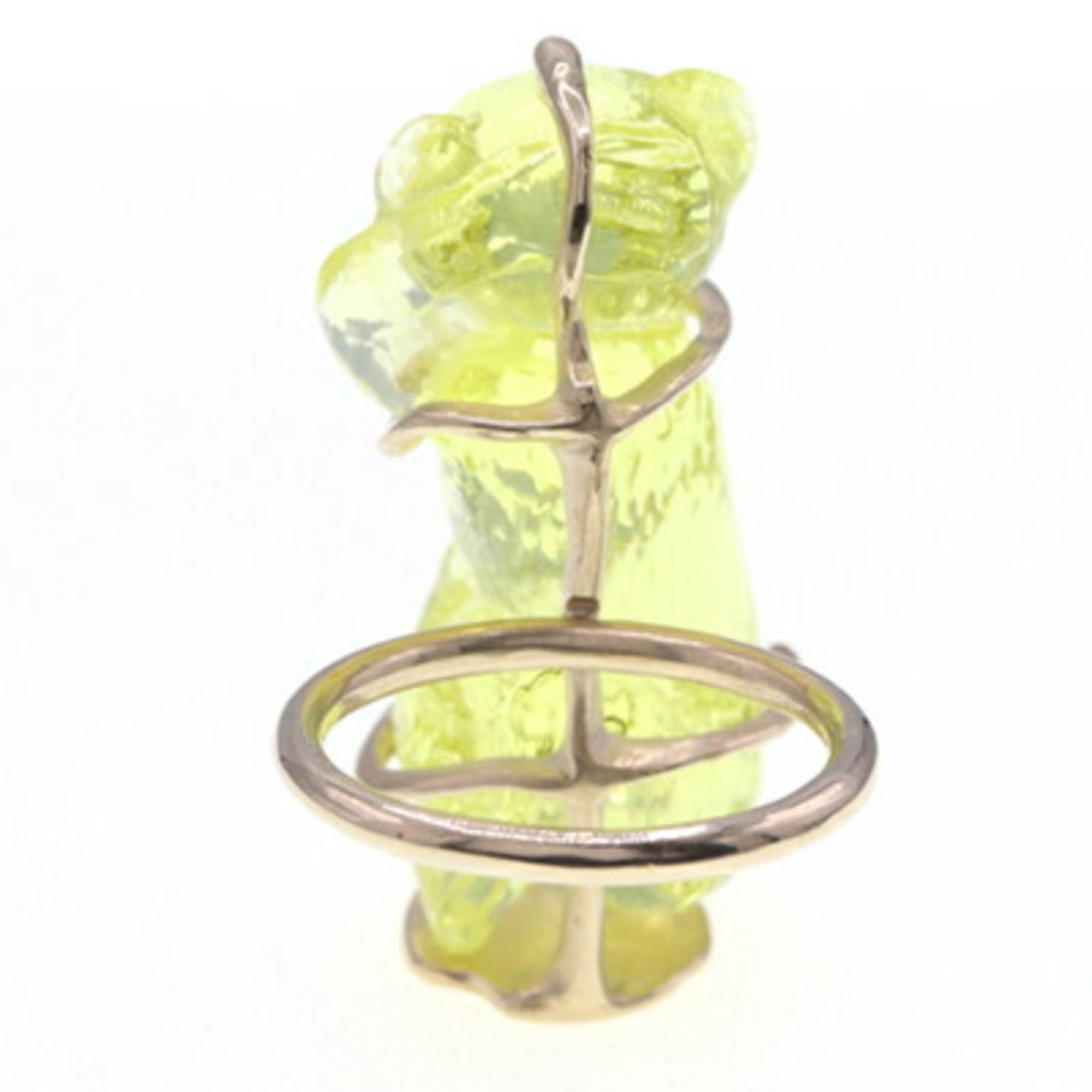 Christian Dior Yellow Metal Plastic Band Ring (Pre-Owned)
