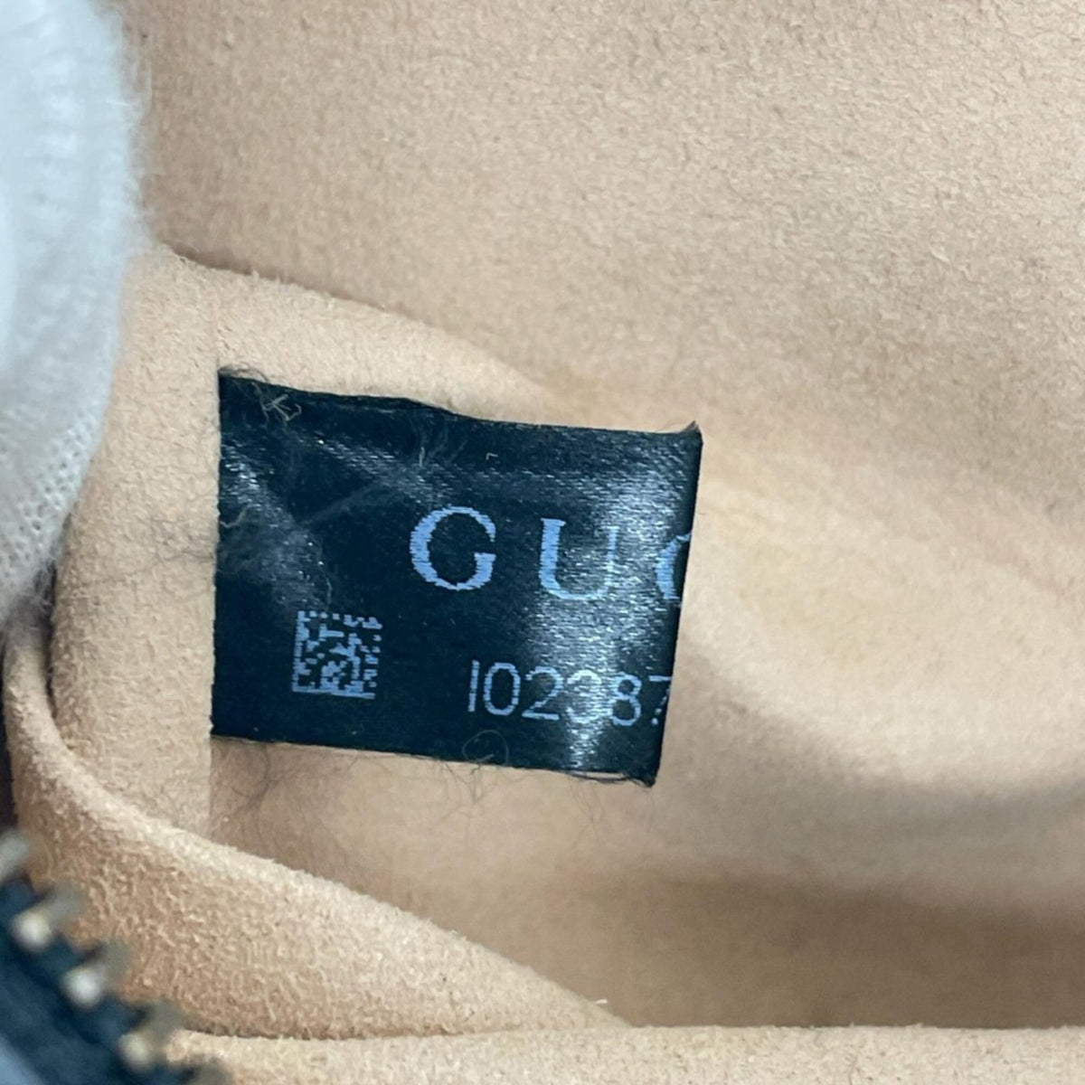 Gucci Black White Leather Shoulder Bag (Pre-Owned)