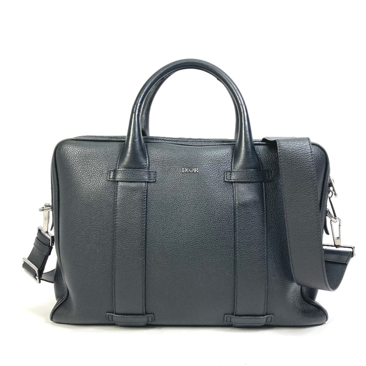 Dior Homme Black Leather Briefcase (Pre-Owned)