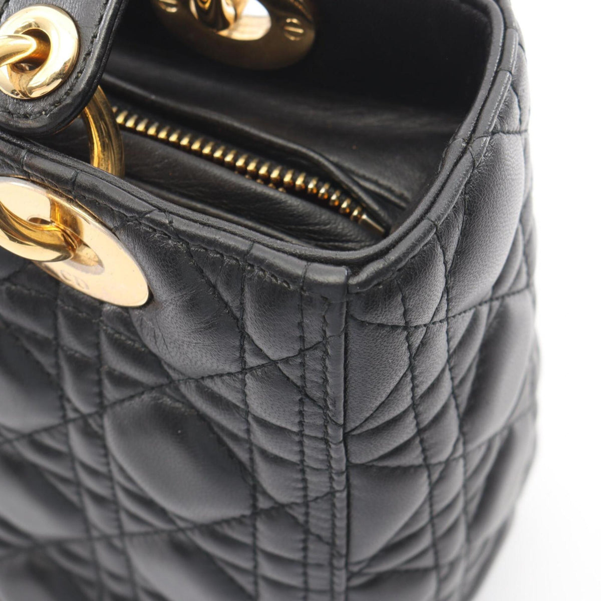 Christian Dior Black Leather Handbag (Pre-Owned)