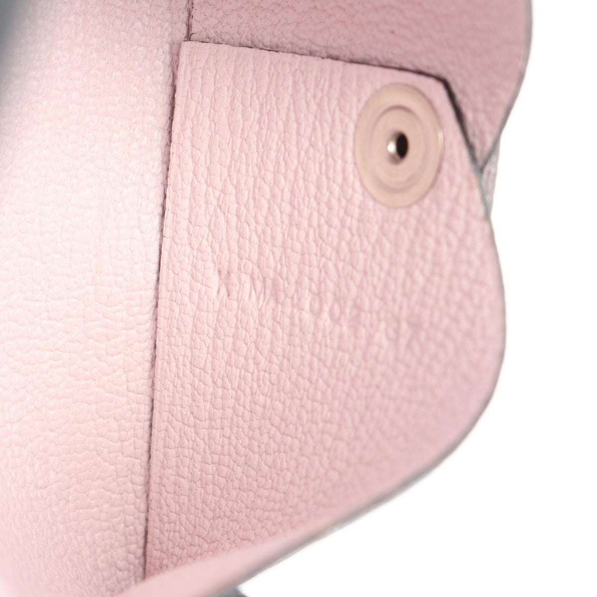 Hermes Gray Pink Chevre Leather Coin Purse/Coin Case (Pre-Owned)