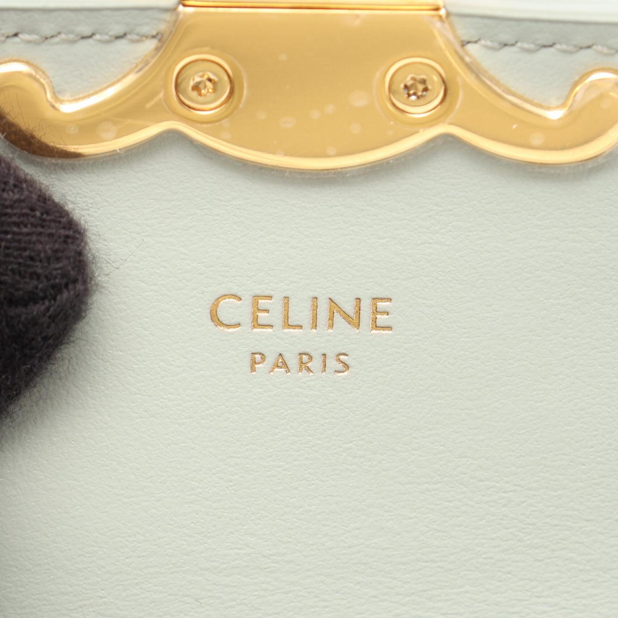 Celine Blue Leather Handbag Shoulder Bag (Pre-Owned)